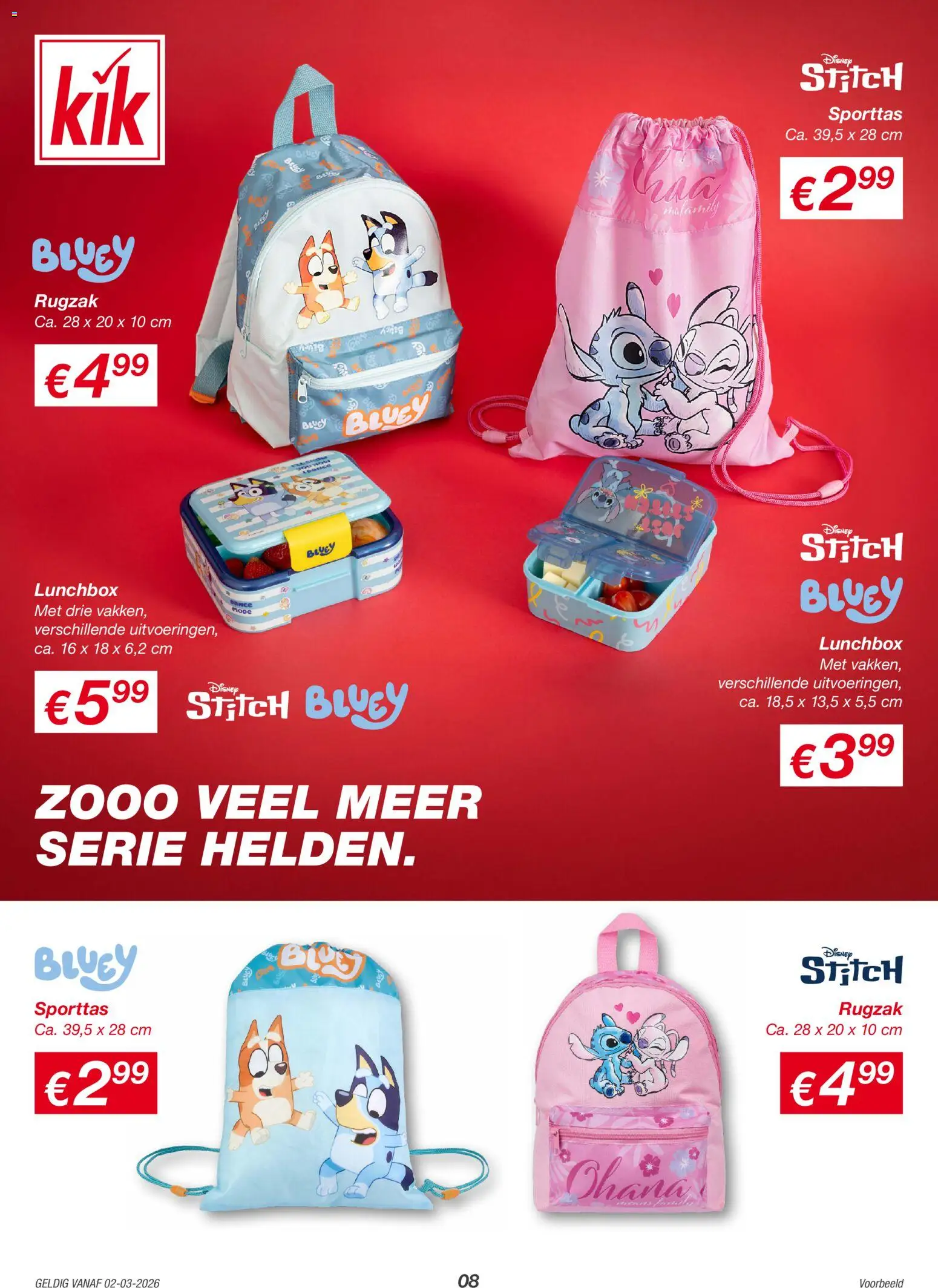 {H1} | Pagina: 8 | Producten: Lunchbox, Rugzak