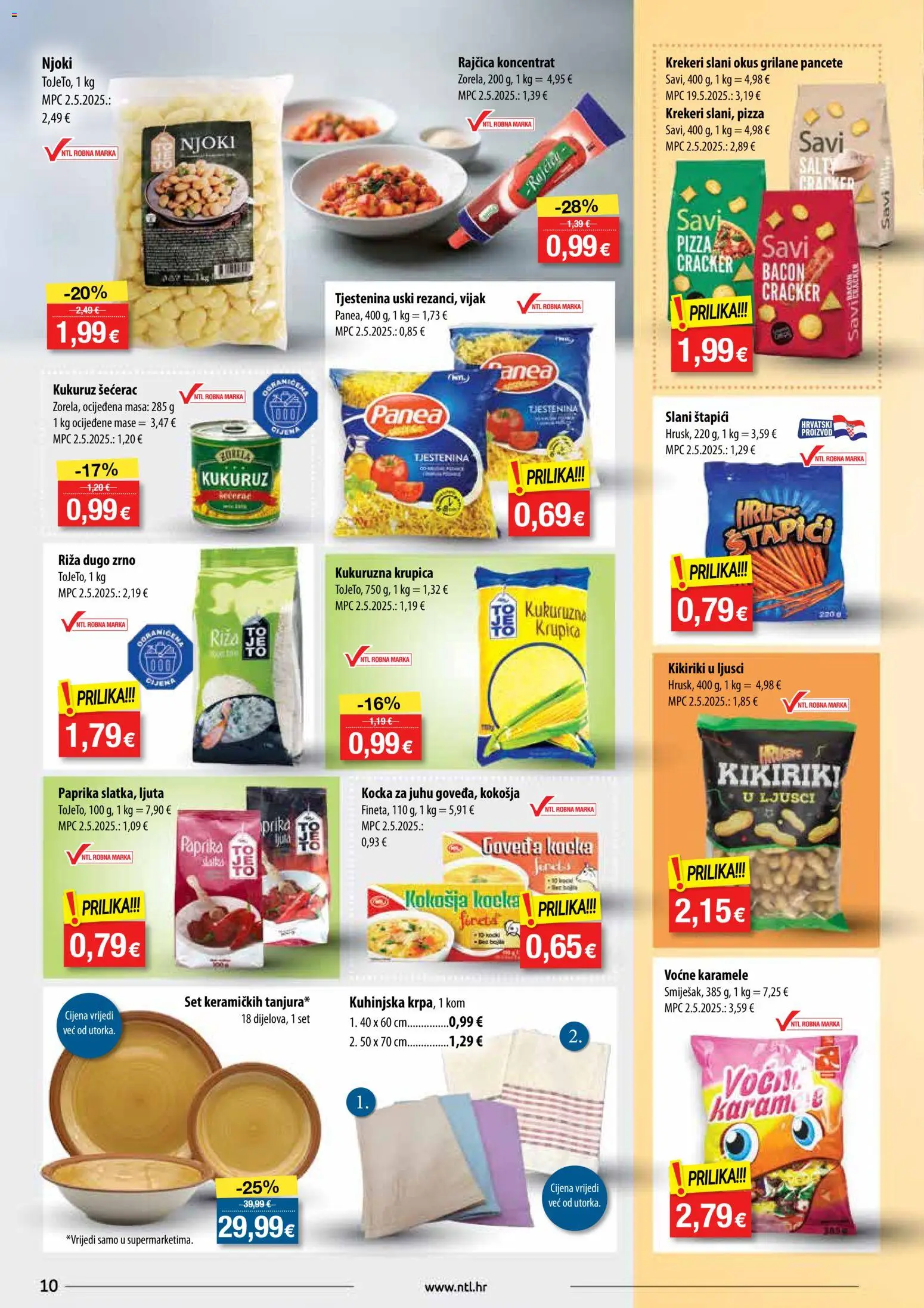 NTL katalog | vrijedi od 28.01.2026 | Stranica: 10 | Proizvodi: Rajčice, Krupica, Tjestenina, Štapići