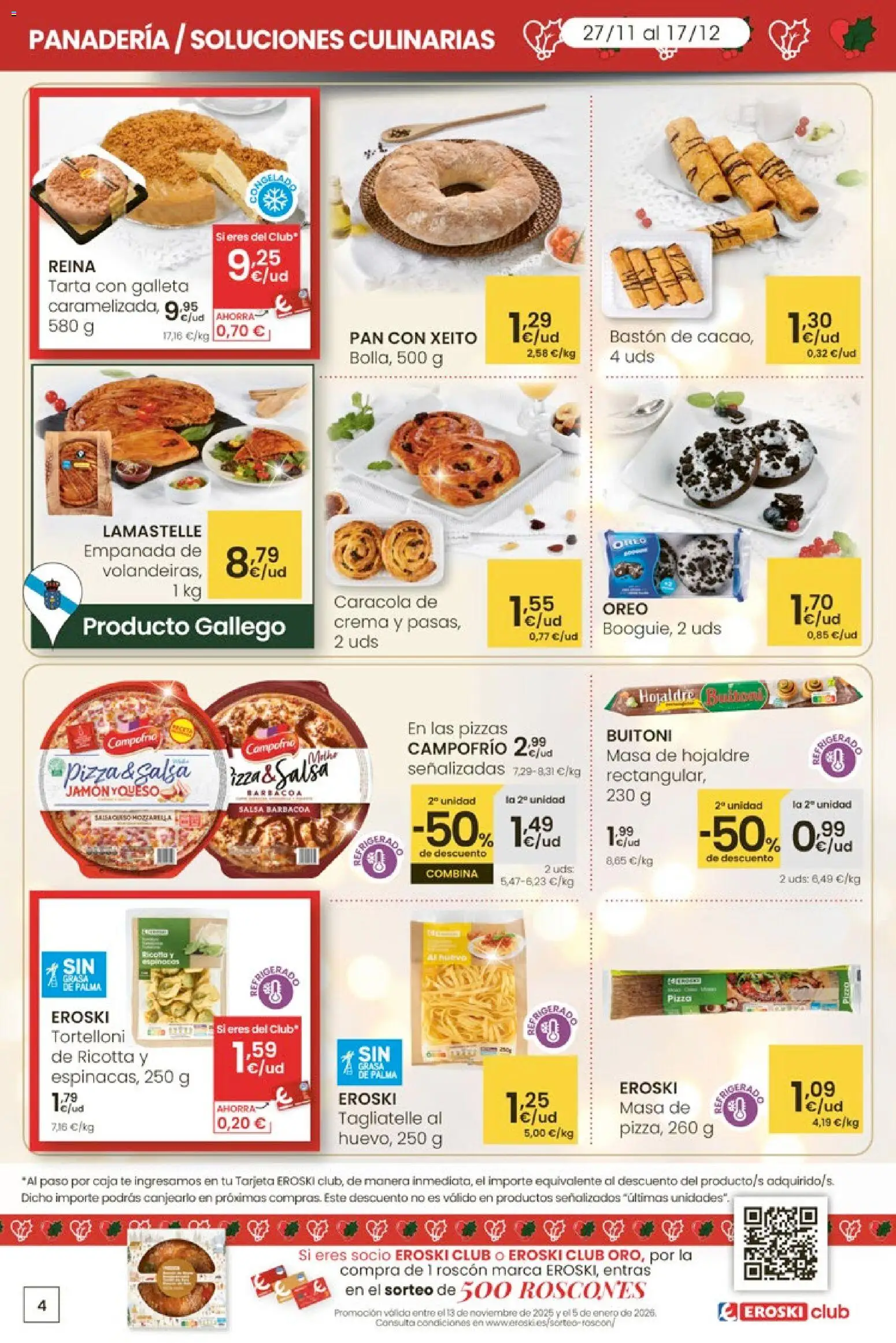 Eroski - City │ válido desde el 27.11.2025 | Página: 4 | Productos: Pizza, Barbacoa, Panadería, Caja