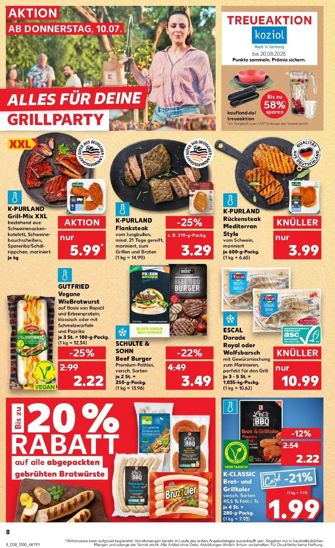 Kaufland prospekt Straelen	 - gültig ab dem 13.07.2025 | Seite: 23 | Produkte: Dorade, Rapsöl, Bratwurst, Paprika