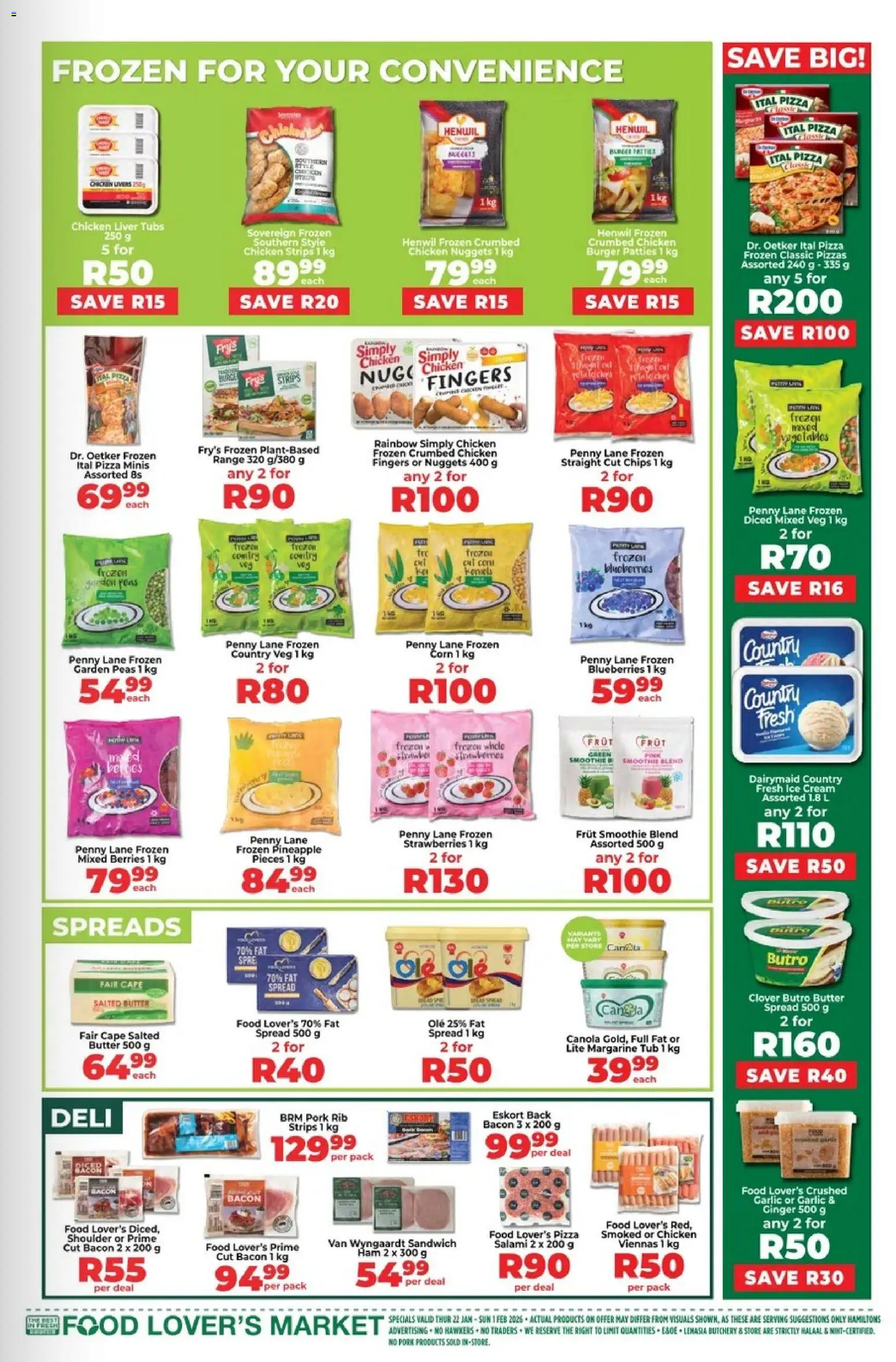 New Food Lover's Market catalogue – valid from 22.01.2025 | Page: 7 | Products: Corn, Ham, Chicken, Strawberries