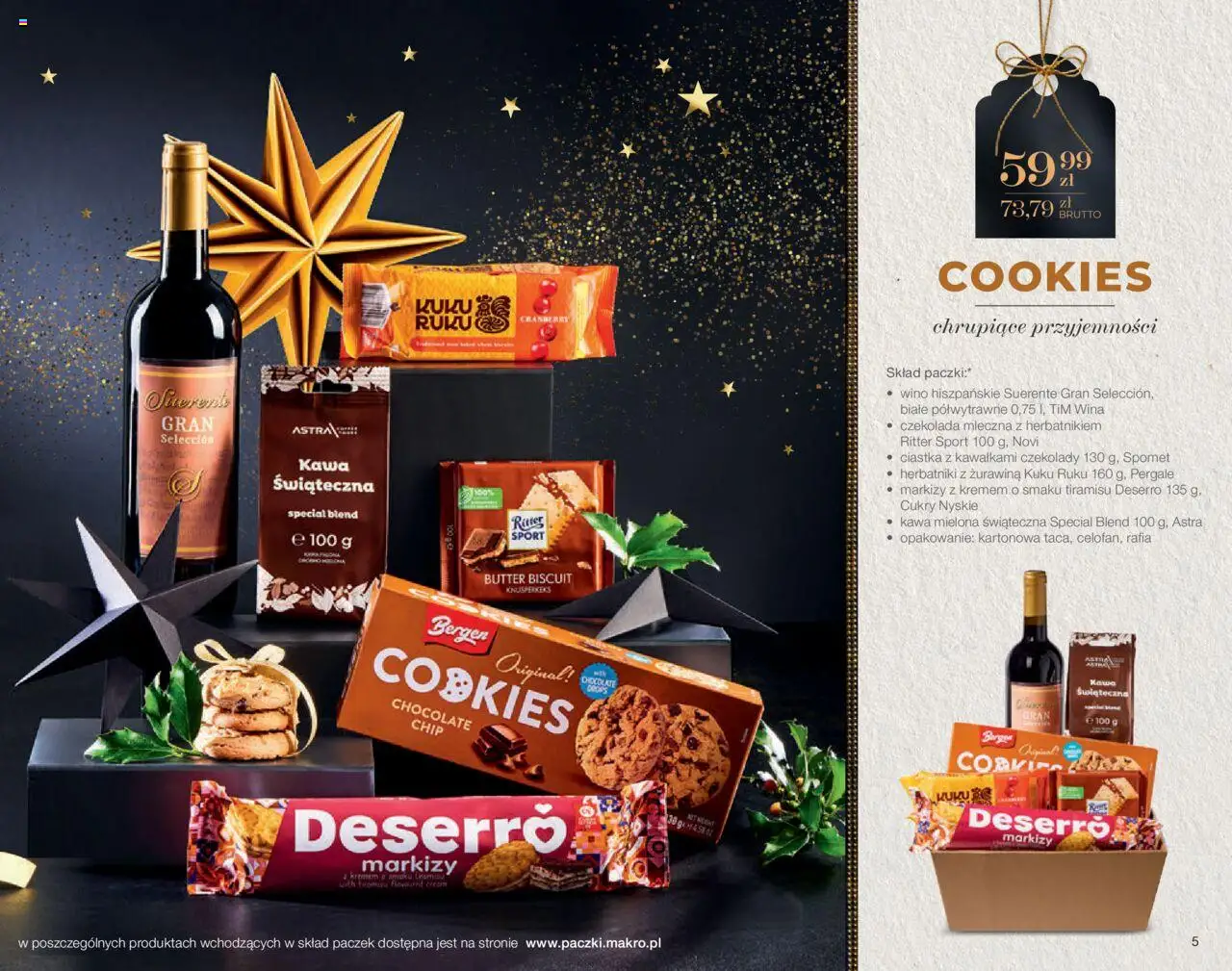 Makro Gazetka - Świat prezentów od 06.10.2025 | Strona: 5 | Produkty: Czekolada mleczna, Tiramisu, Pączki, Kawa