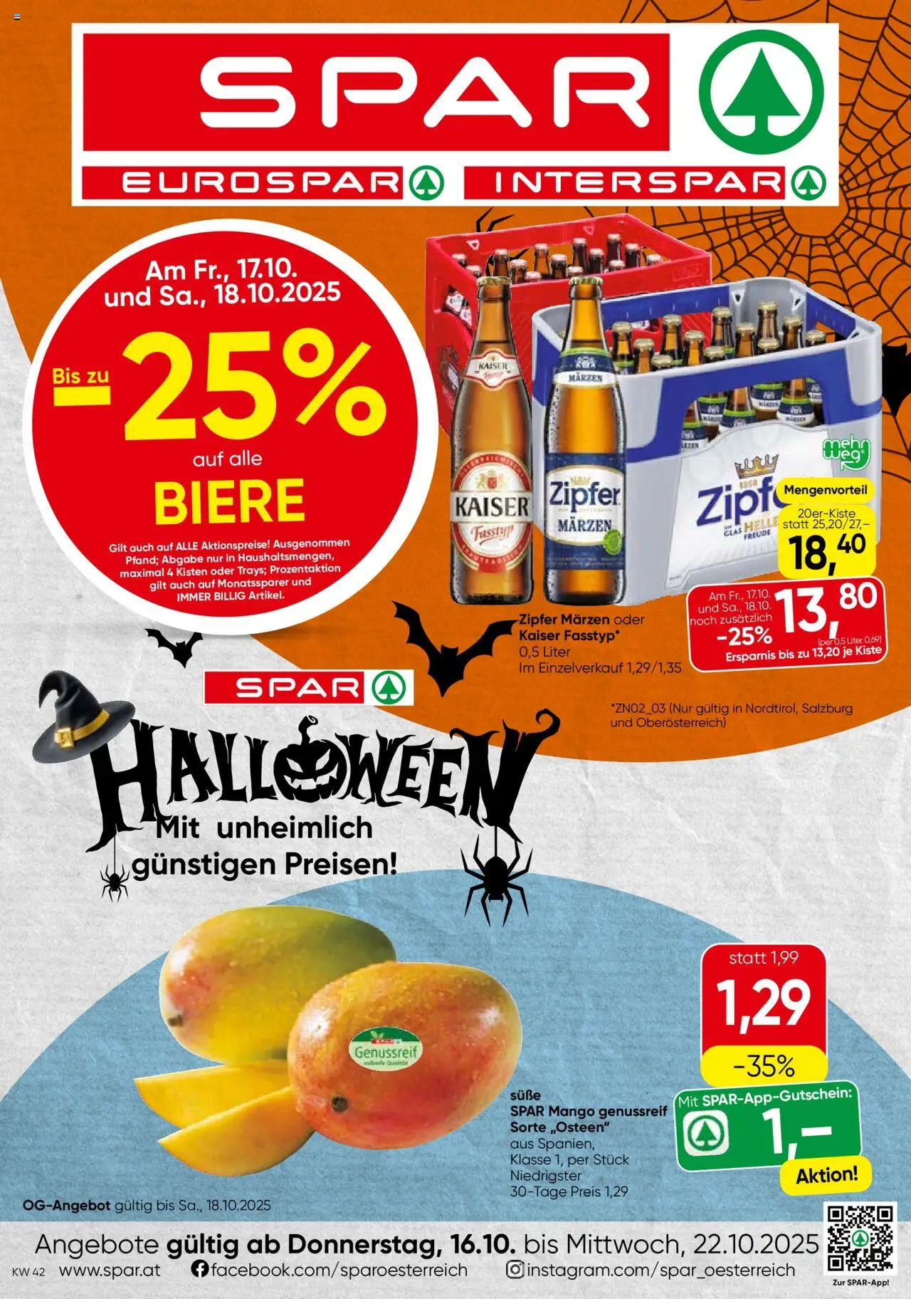 Spar Flugblatt - Salzburg gültig ab 16.10.2025 | Seite: 1 | Produkte: Mango