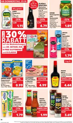 ORYZA Reis-Spezialität, Himalaya Basmati-, Basmati- & Wildreis, Jasmin- oder Risotto-Reis je 500-g-Packg. ab 23.10.2025 gültig | Seite: 26 | Produkte: Essig, Tomaten, Mayonnaise, Kuchen