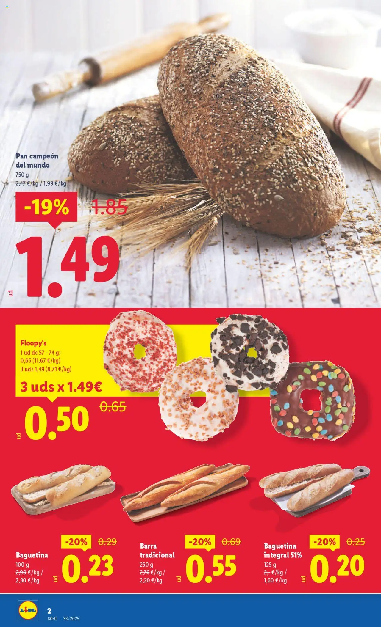 Lidl folleto │ válido desde el 11.08.2025 | Página: 2 | Productos: Pan