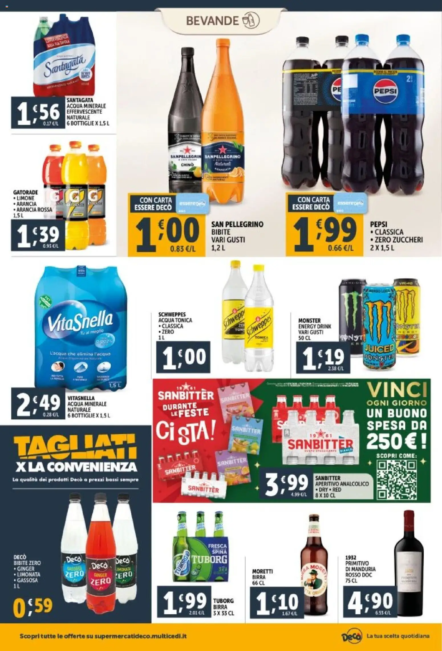 Volantino Decò del 29.12.2025 | Pagina: 20 | Prodotti: Birra, Arancia, Acqua minerale, Aperitivo