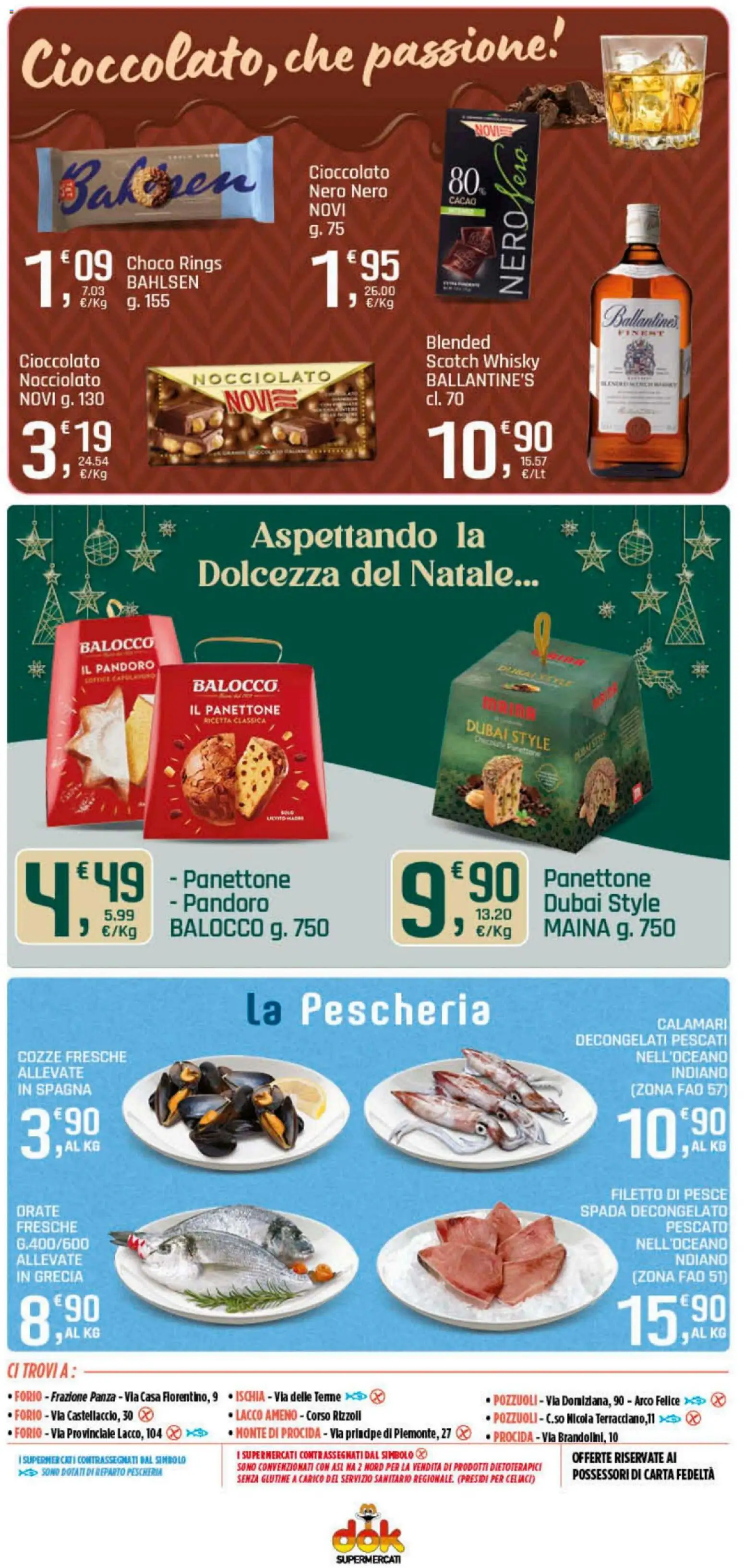 Volantino DOK del 06.11.2025 | Pagina: 12 | Prodotti: Cioccolato, Pesce, Pandoro, Panettone