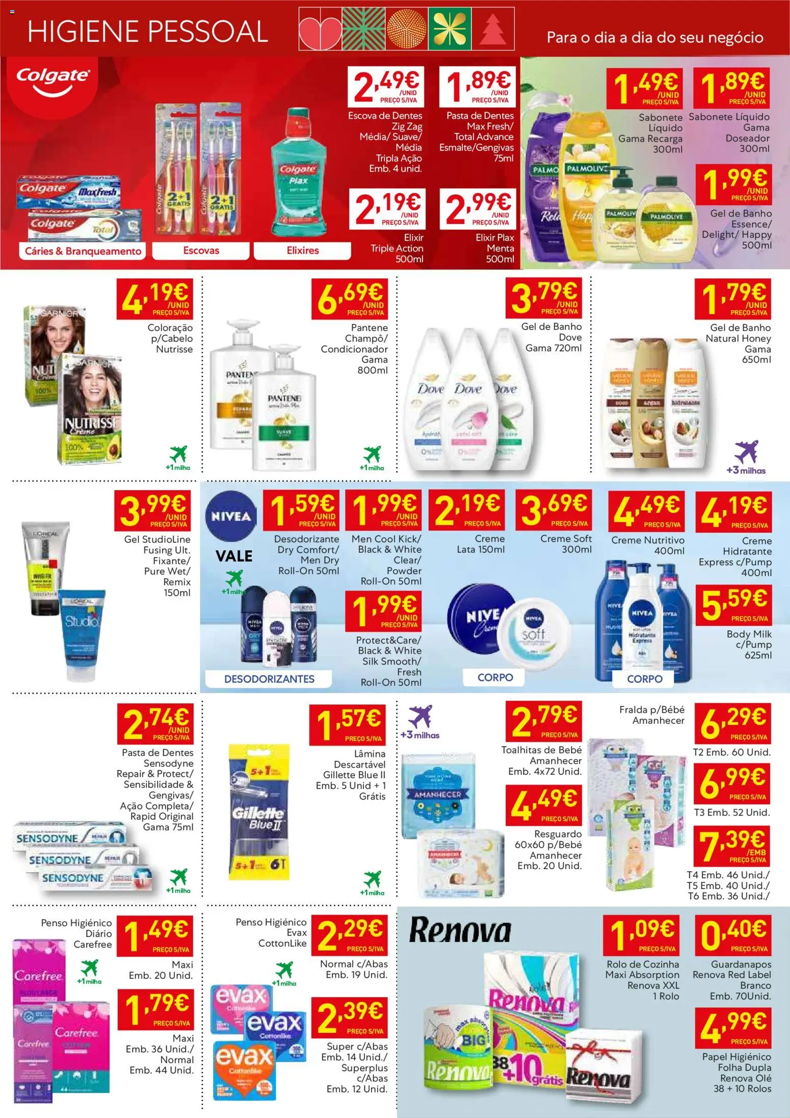 Recheio folheto Madeira │ válido de 09.12.2025 | Página: 13 | Produtos: Guardanapos, Gel de banho, Desodorizante, Pasta de dentes