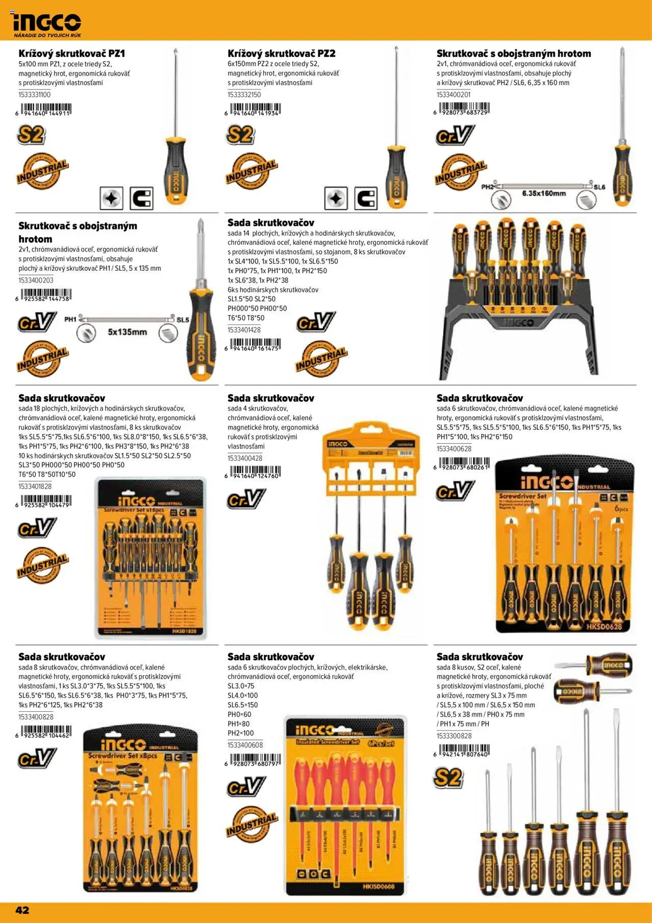Nové Kinekus akcie – leták je platný od 28.04.2025 | Strana: 42 | Produkty: Skrutkovač, Náradie