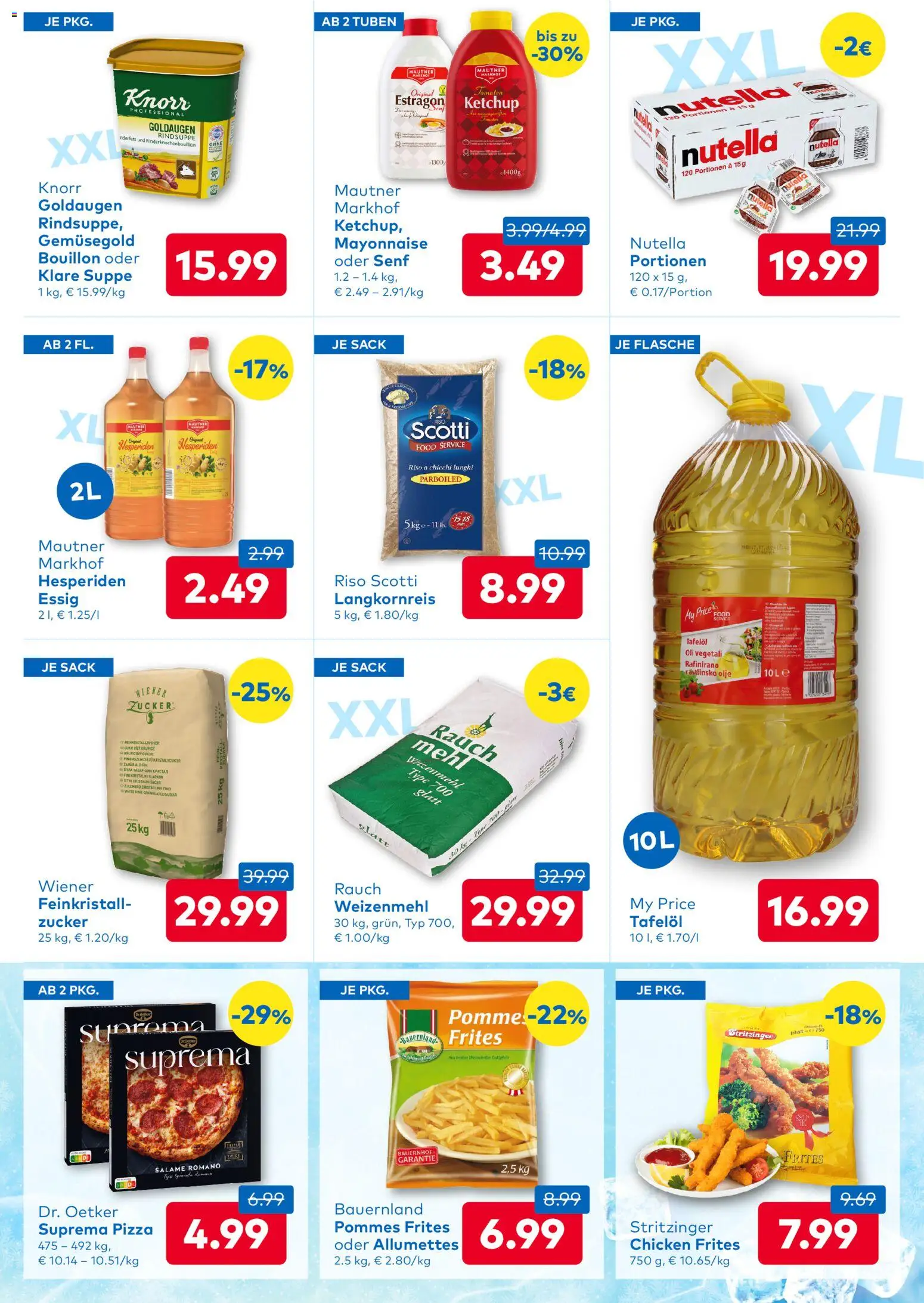 T&G Flugblatt gültig ab 29.01.2026 | Seite: 3 | Produkte: Mayonnaise, Zucker, Pizza, Tomaten