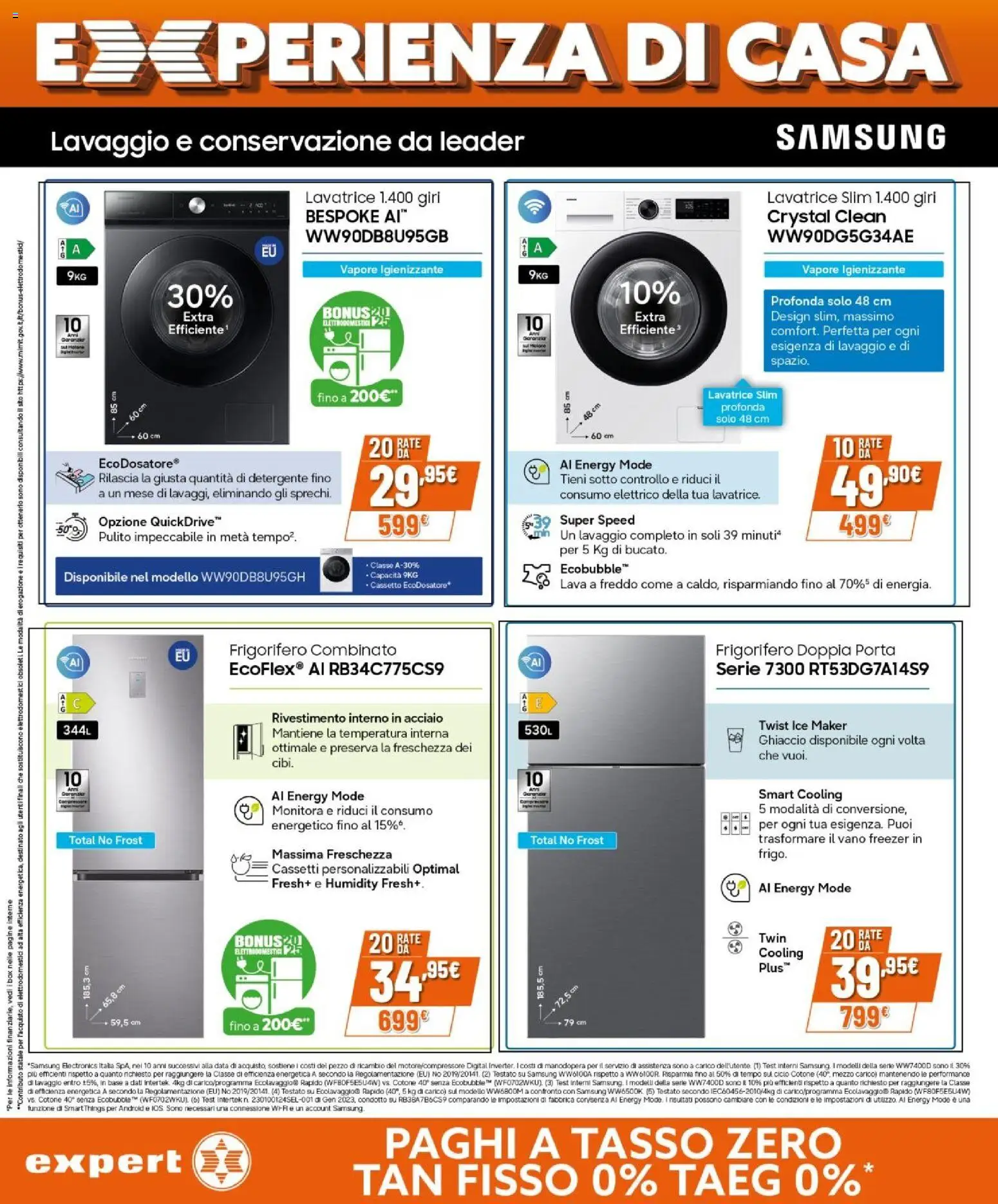 Volantino Expert del 09.04.2026 | Pagina: 25 | Prodotti: Detergente, Freezer, Frigorifero, Frigorifero combinato