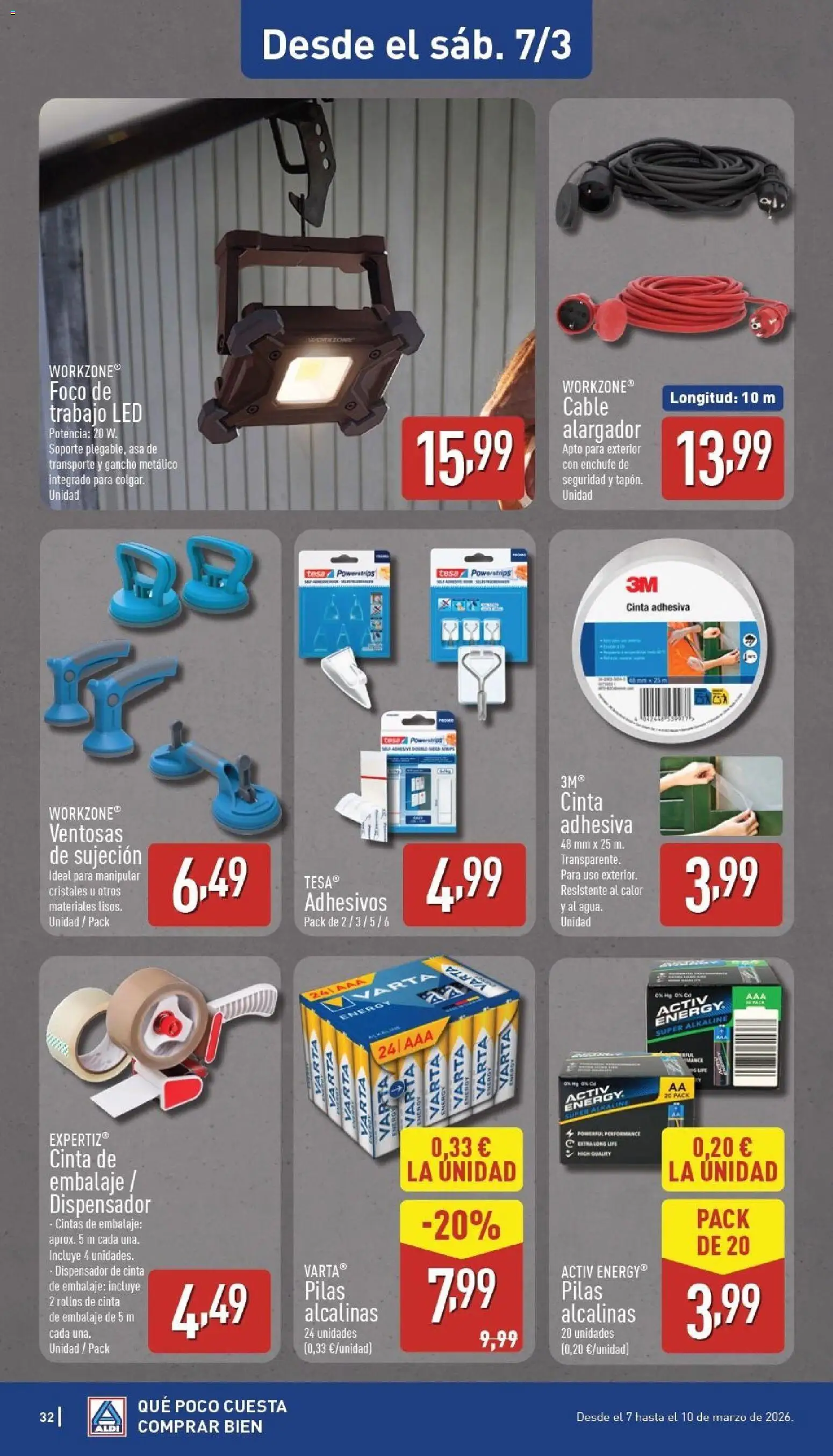 Aldi folleto Canarias │ válido desde el 02.03.2026 | Página: 32 | Productos: Cable, Dispensador, Enchufe