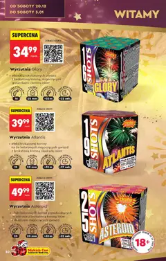 Pogląd oferty "Wyrzutnia Glory, efekt różnokolorowych piwonii z brokatową koroną, migoczącymi gwiazdkami i koroną iskier" - ważna od 13.12.2025 | Strona: 30 | Produkty: Wyrzutnia