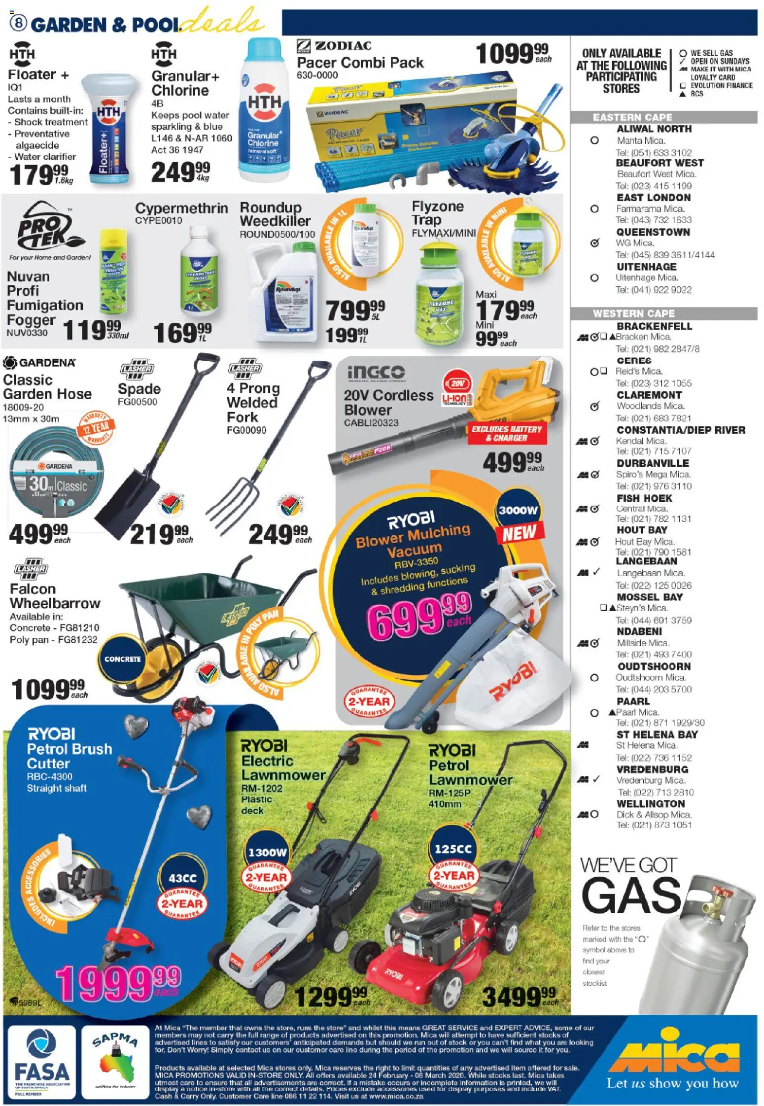 New MICA catalogue – valid from 24.02.2026 | Page: 10 | Products: Spade, Fish, Stock, Water