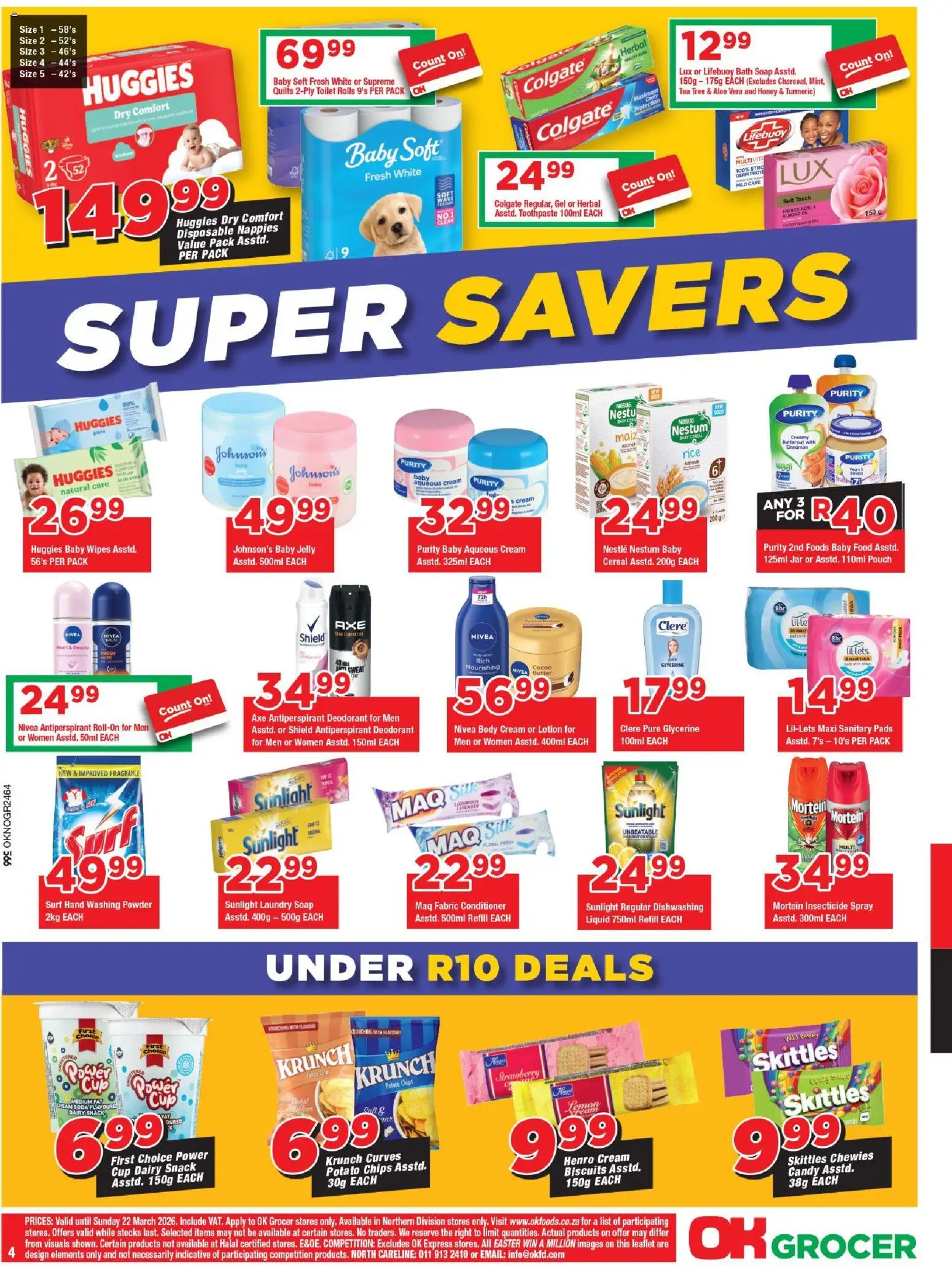 New OK Foods catalogue – valid from 11.03.2026 | Page: 4 | Products: Bath, Tea, Chips, Soap
