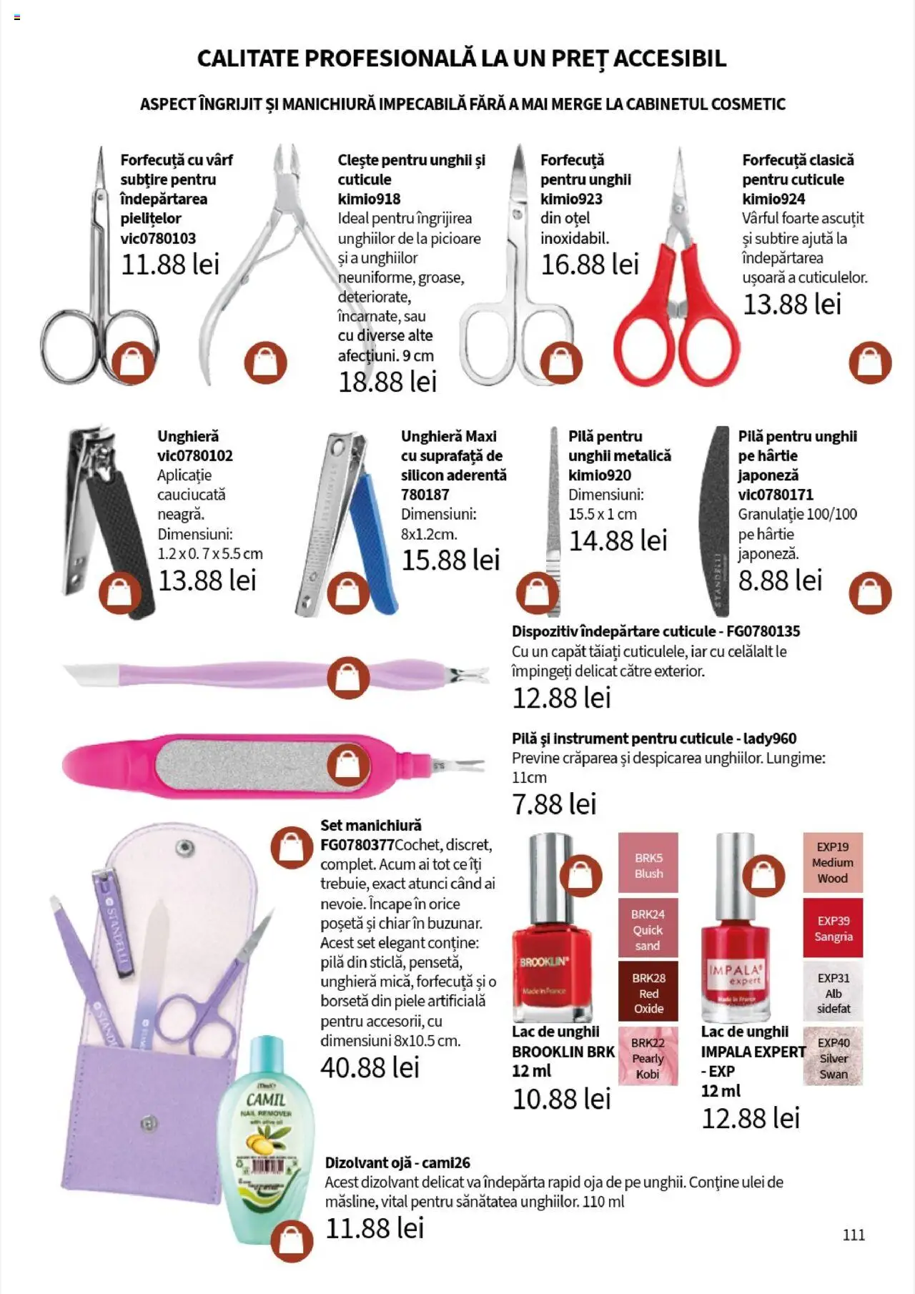 Catalog Lady’s – valabil de la 01.08.2025 | Pagină: 111 | Produse: Forfecuță, Clește, Blush, Ojă
