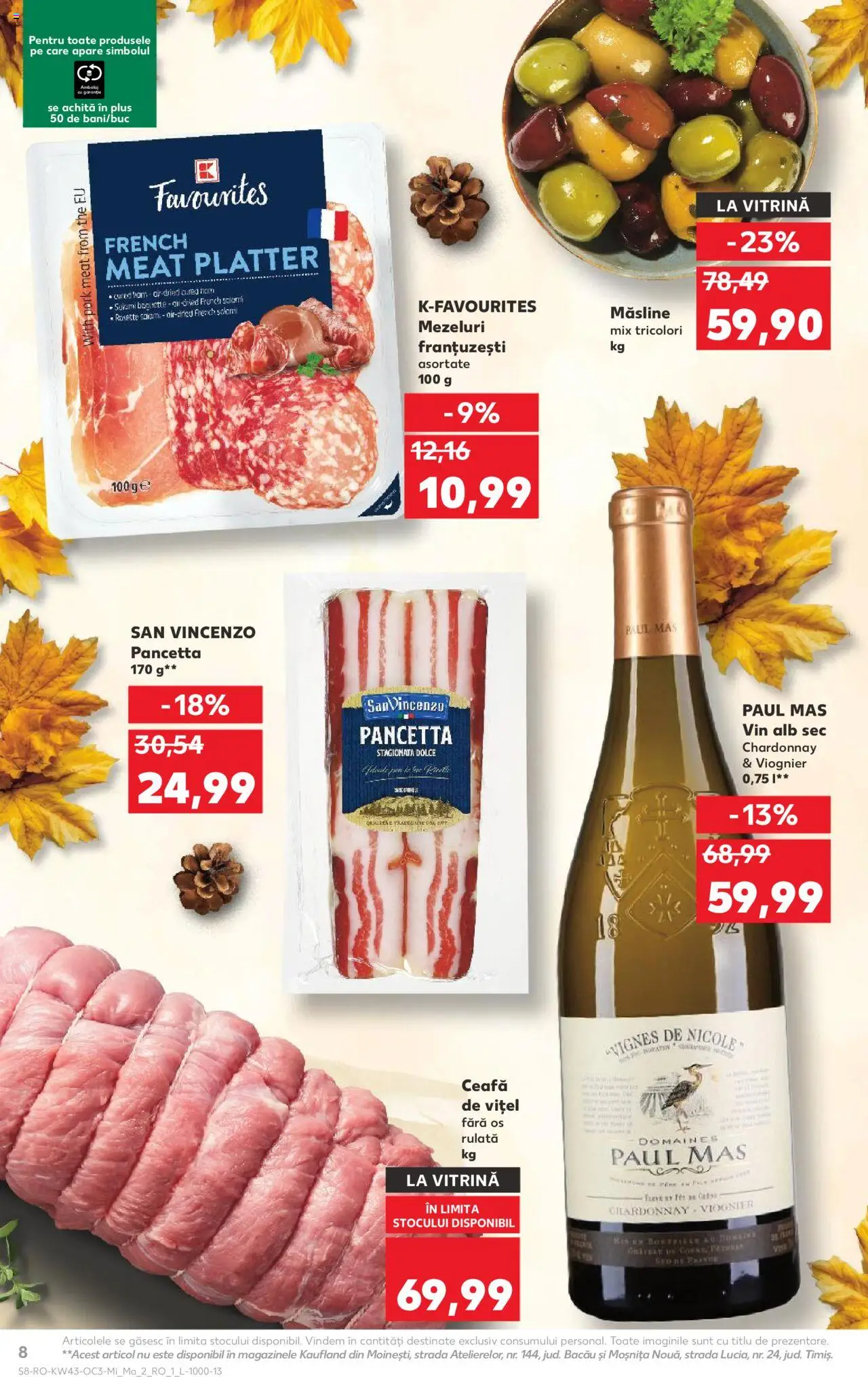 Noul catalog Kaufland – valabil de la 22.10.2025 | Pagină: 8 | Produse: Vitrină, Măsline, Vin
