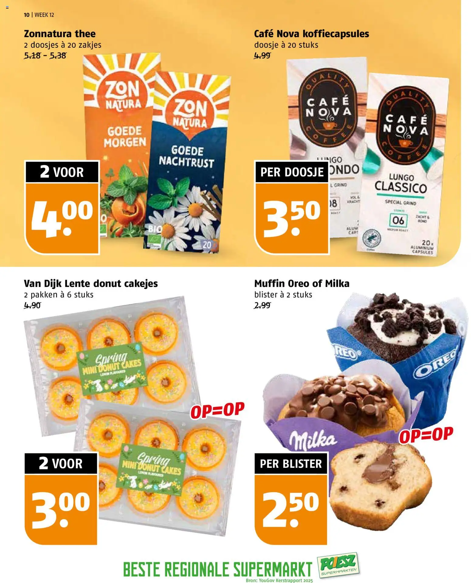 {H1} | Pagina: 10 | Producten: Thee, Koffiecapsules, Muffin, Oreo