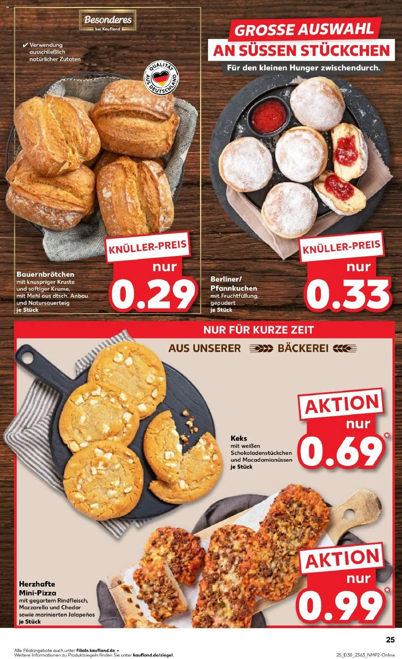 Kaufland prospekt Bottrop	 - gültig ab dem 23.07.2025 | Seite: 25 | Produkte: Mehl, Mozzarella, Pfannkuchen, Pizza