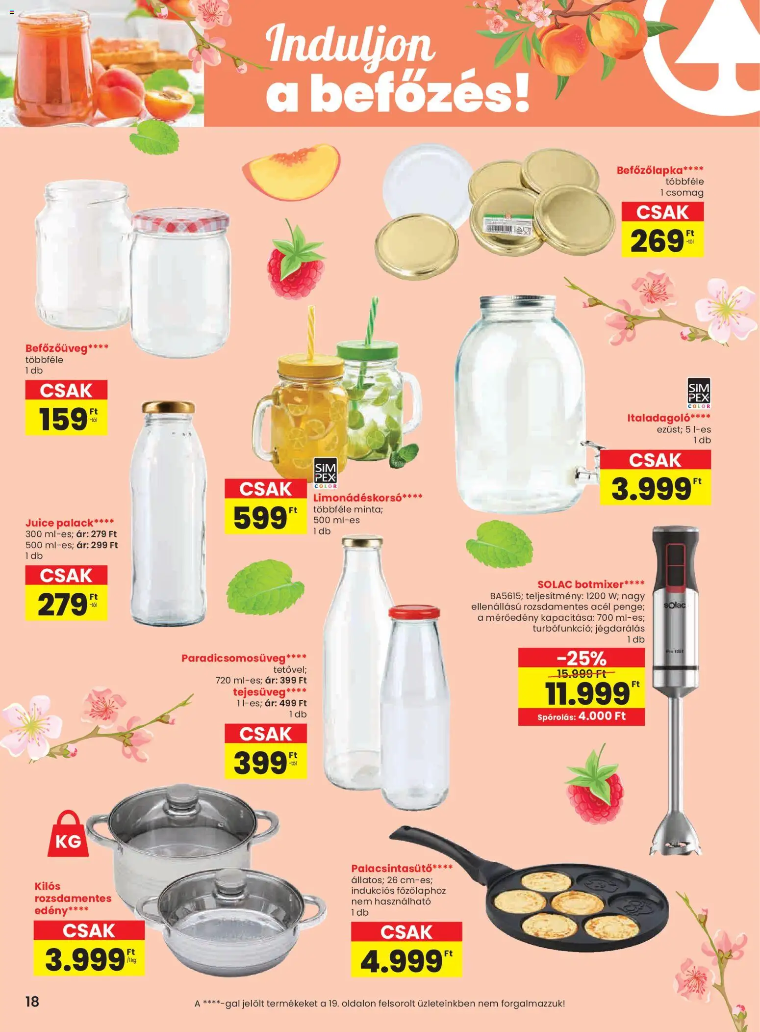 Spar akciós ujság - amely érvényes a következő dátumtól: 30.04.2026 | Oldal: 18 | Termékek: Botmixer, Edény