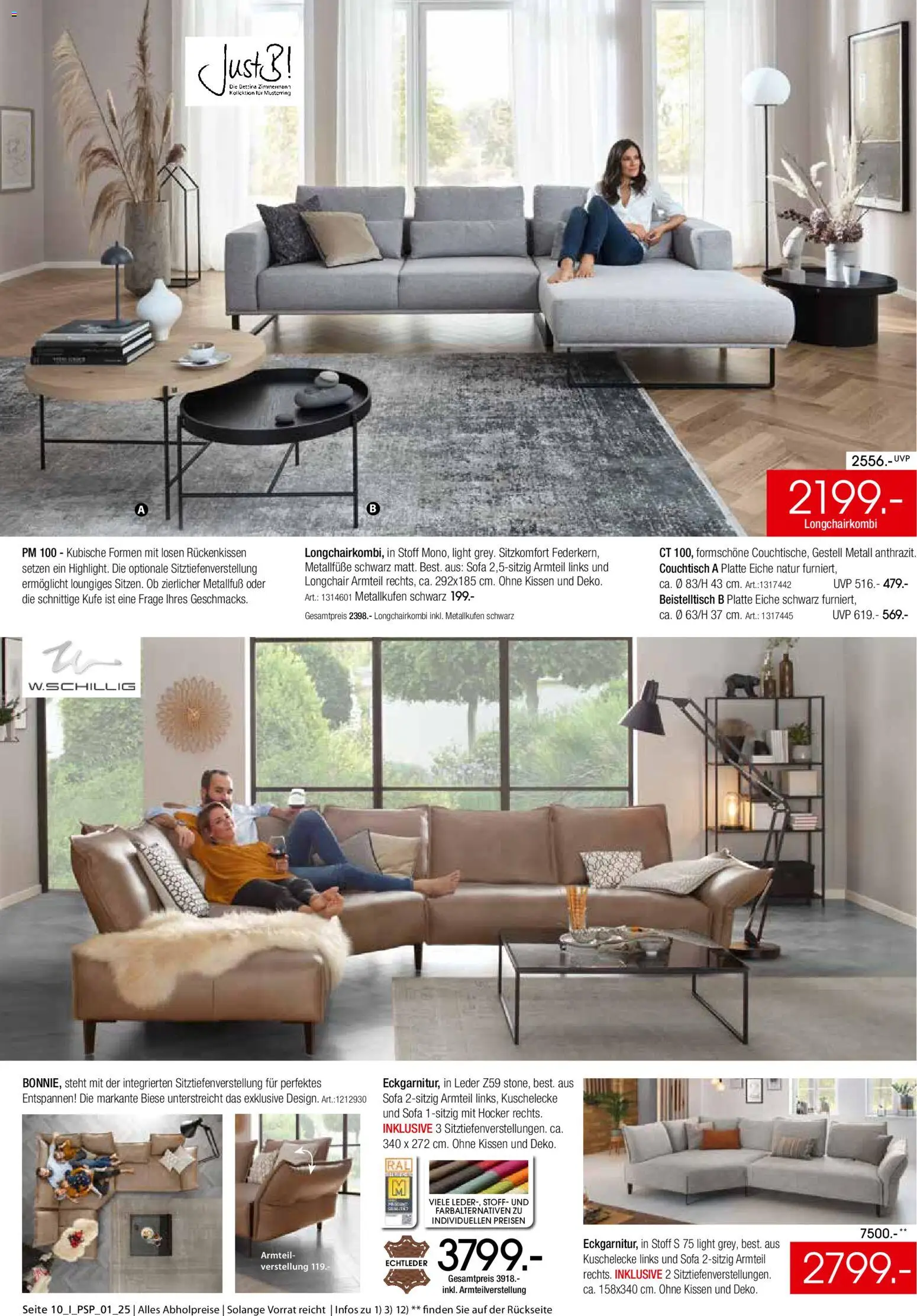 Zurbrüggen  Polstermöbel-Spezial – gültig ab 27.10.2025 | Seite: 10 | Produkte: Hocker, Beistelltisch, Sofa, Couchtisch