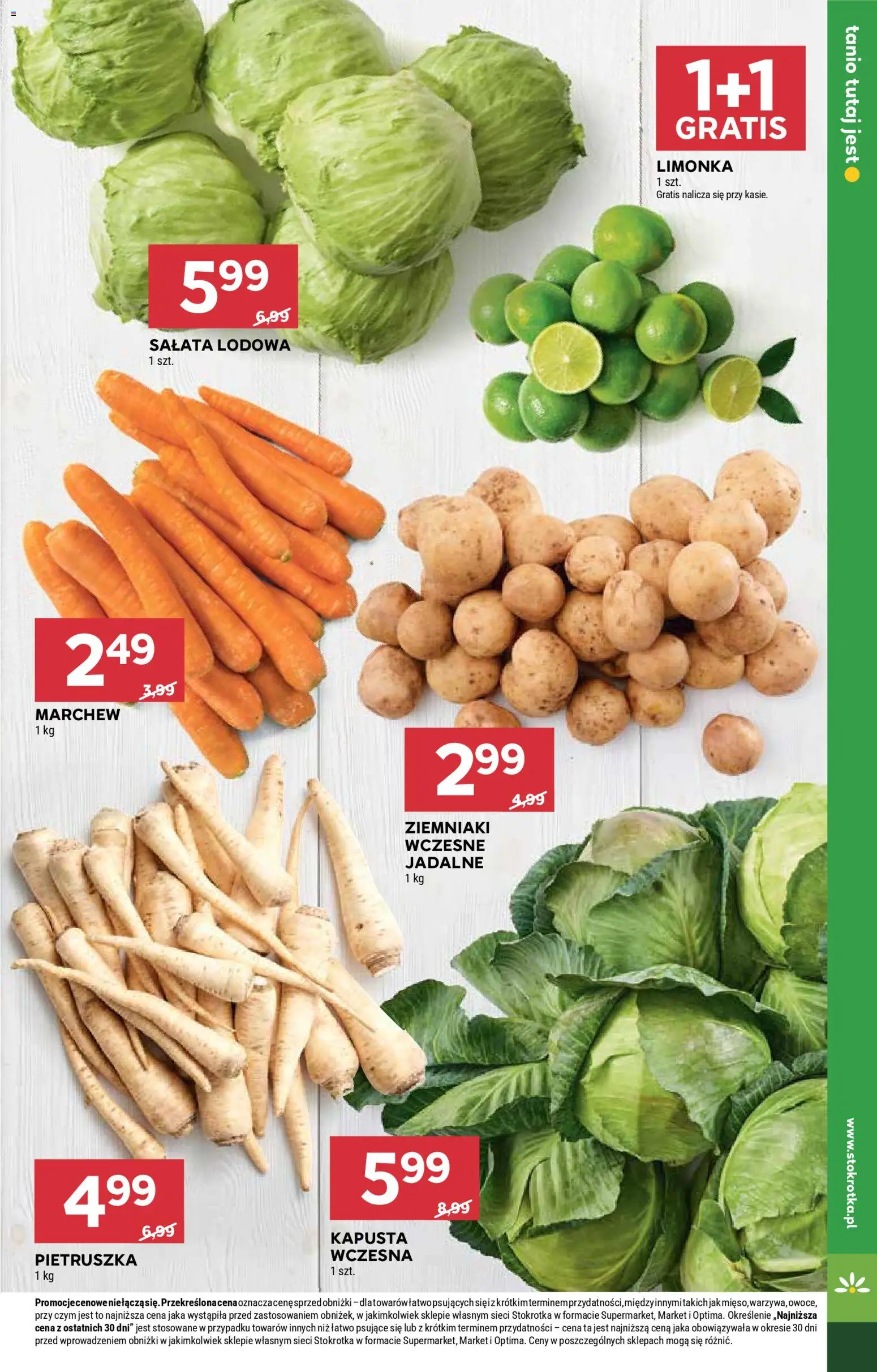 Stokrotka gazetka od 09.04.2026 | Strona: 11 | Produkty: Kapusta, Limonka, Pietruszka, Ziemniaki