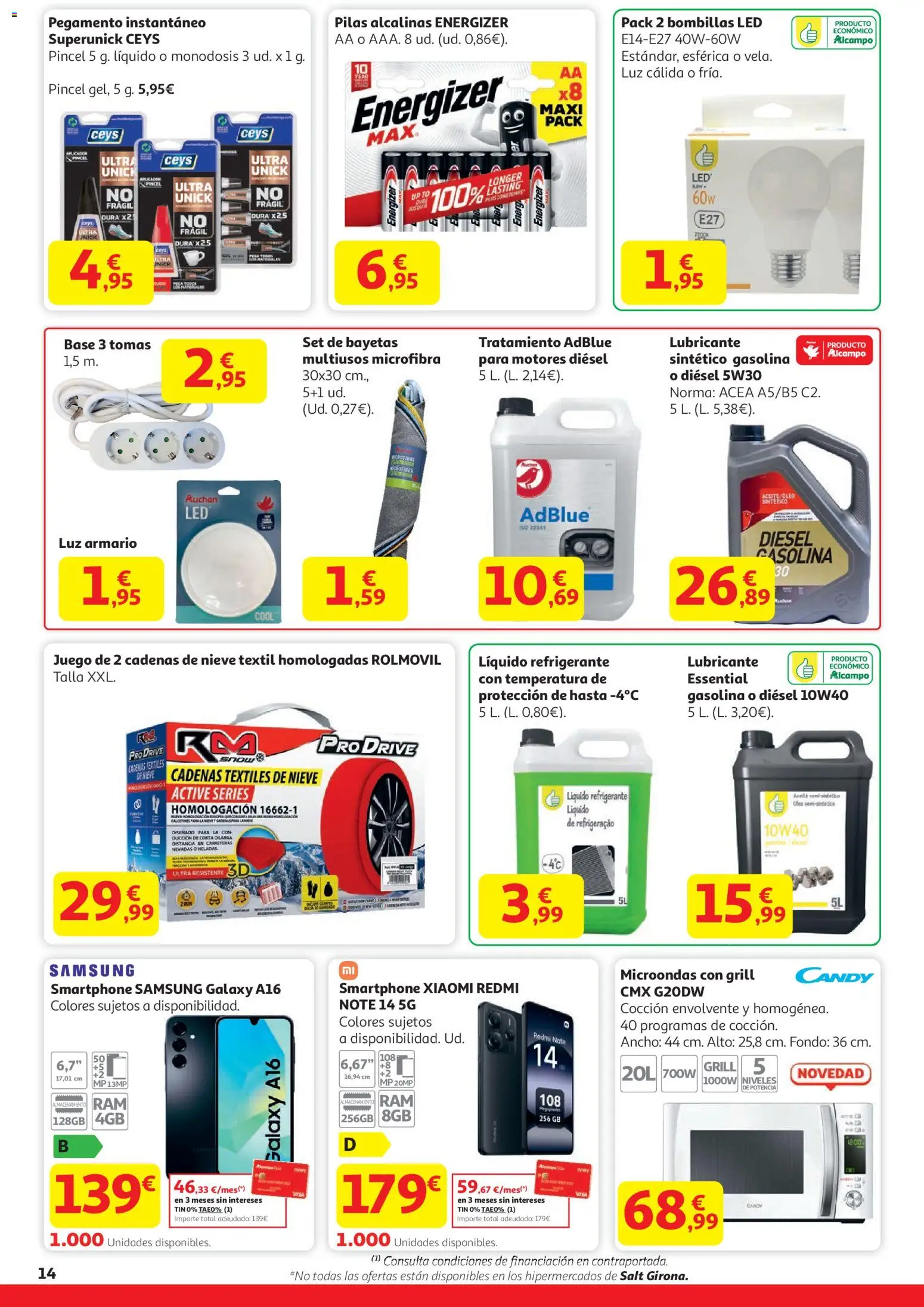 Alcampo - Trafico HP │ válido desde el 29.12.2025 | Página: 14 | Productos: Smartphone Samsung, Noodles αυγού, Smartphone, Armario