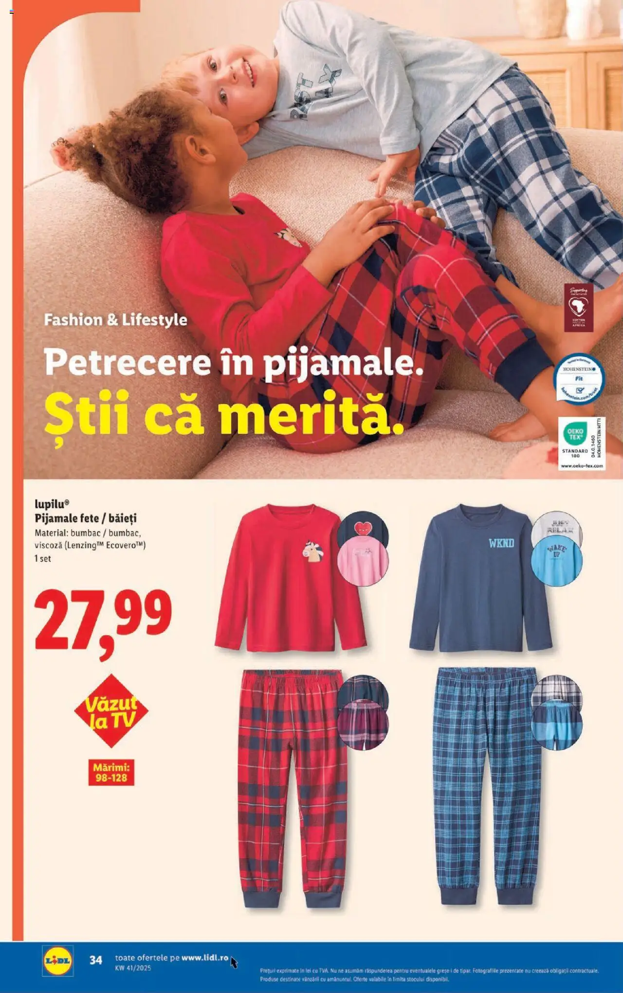 Noul catalog Lidl – valabil de la 06.10.2025 | Pagină: 34 | Produse: Pijamale