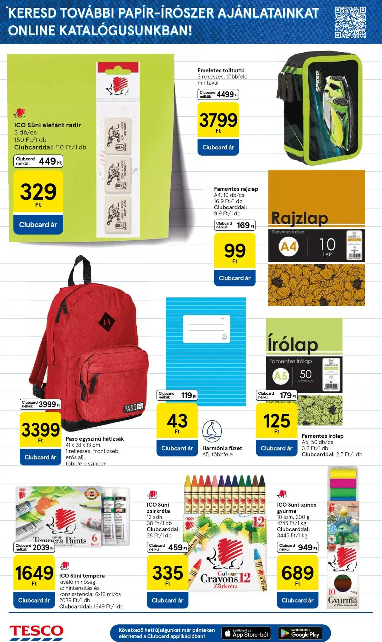 Tesco akciós ujság - amely érvényes a következő dátumtól: 14.08.2025 | Oldal: 14 | Termékek: Hátizsák, Gyurma, Tolltartó
