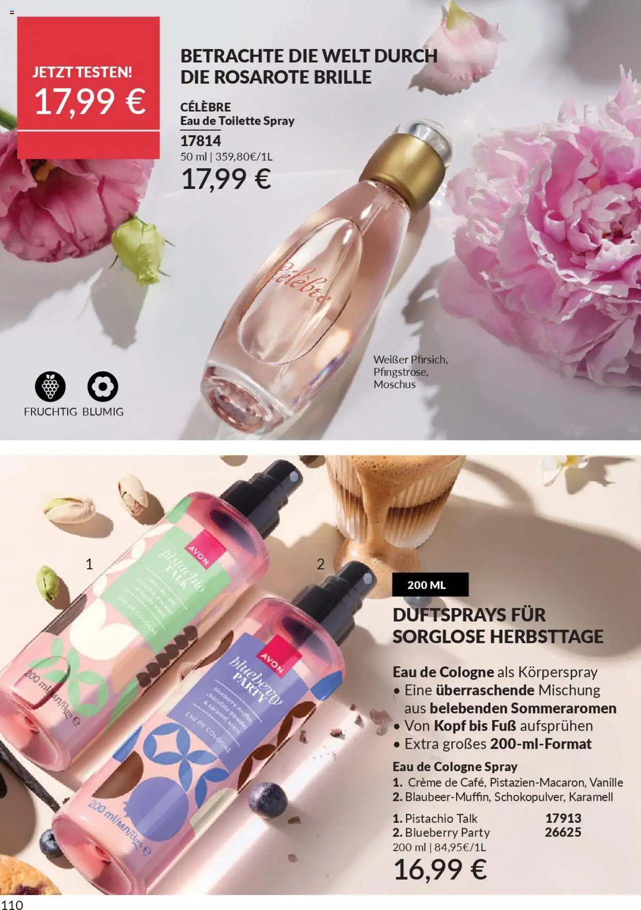 AVON Katalog Oktober 2025 – gültig ab 01.10.2025 | Seite: 112 | Produkte: Toilette, Eau de Toilette, Creme, Brille