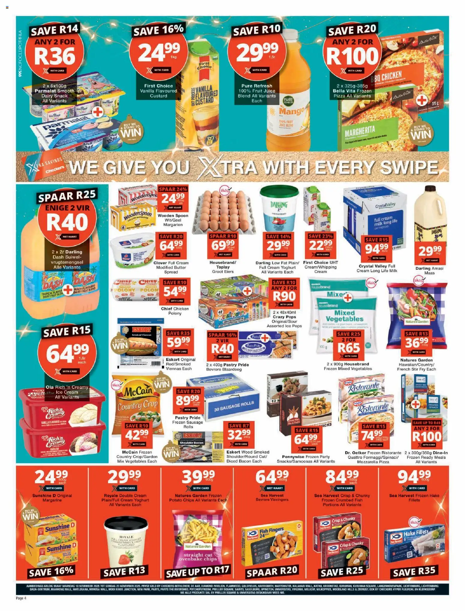 New Checkers catalogue – valid from 10.11.2025 | Page: 4 | Products: Mixer, Cream, Fruit, Mango