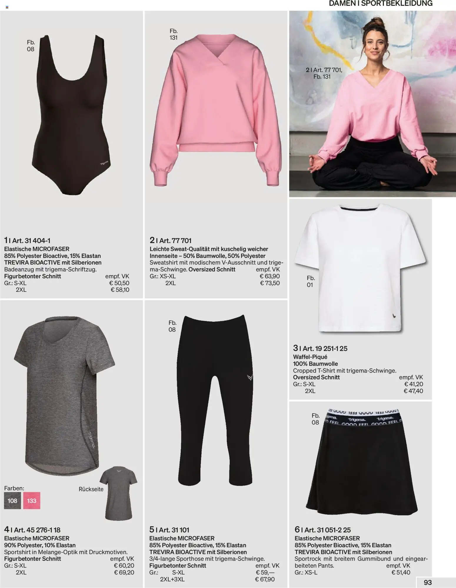 Trigema Prospekt – gültig ab 01.02.2026 | Seite: 93 | Produkte: Sweatshirt, Sporthose, Badeanzug