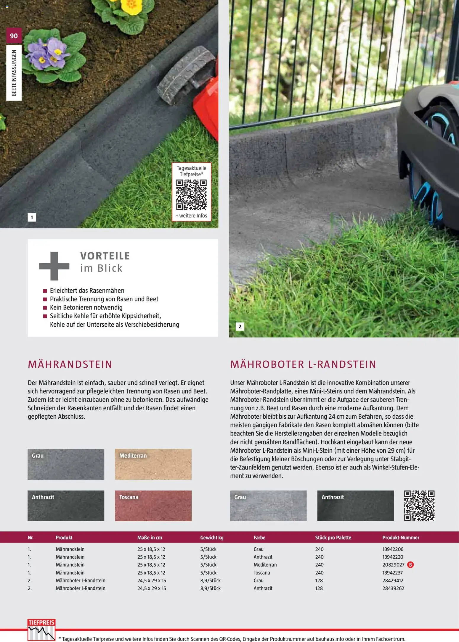 Bauhaus Gartenbaumaterialien gültig ab 01.04.2026 | Seite: 90 | Produkte: Gewicht