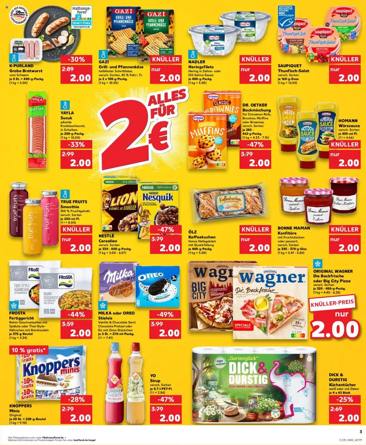 Kaufland prospekt Speyer	 - gültig ab dem 31.07.2025 | Seite: 3 | Produkte: Hahnchen, Bratwurst, Sirup, Salat