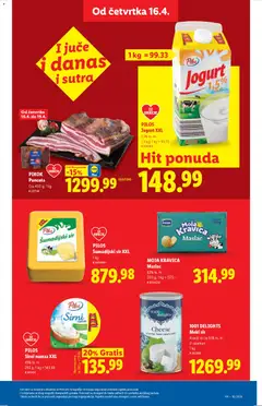 MOJA KRAVICA Maslac, 82% m. m., 200 g; 1 kg = 1575.- - pregled Lidl kataloga - važi od 16.04.2026 | Strana: 21