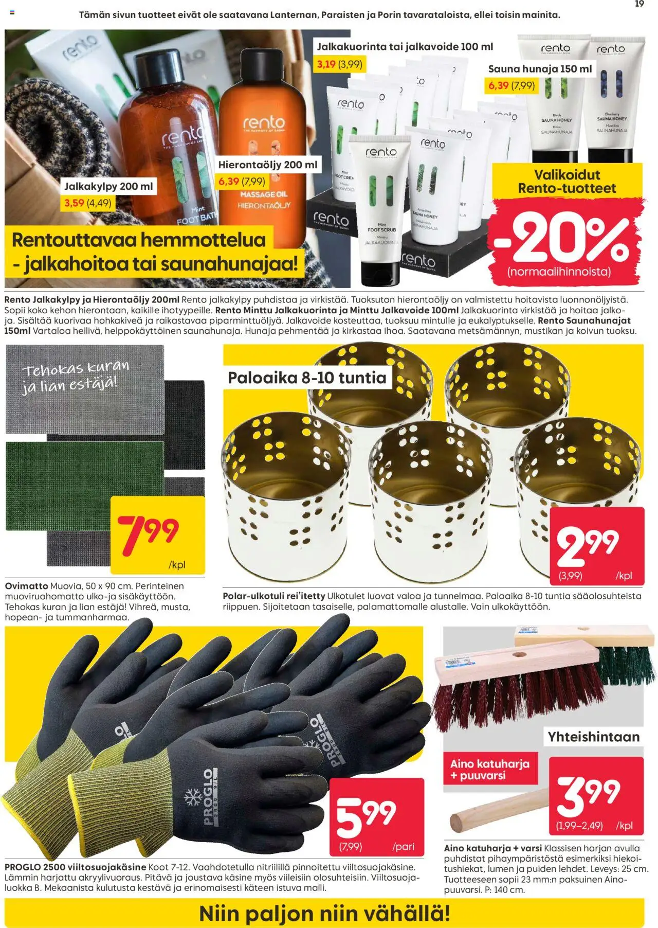 Rusta tarjoukset – voimassa 06.10.2025 alkaen | Sivu: 19 | Tuotteet: Jalkavoide, Minttu, Ovimatto, Hunaja