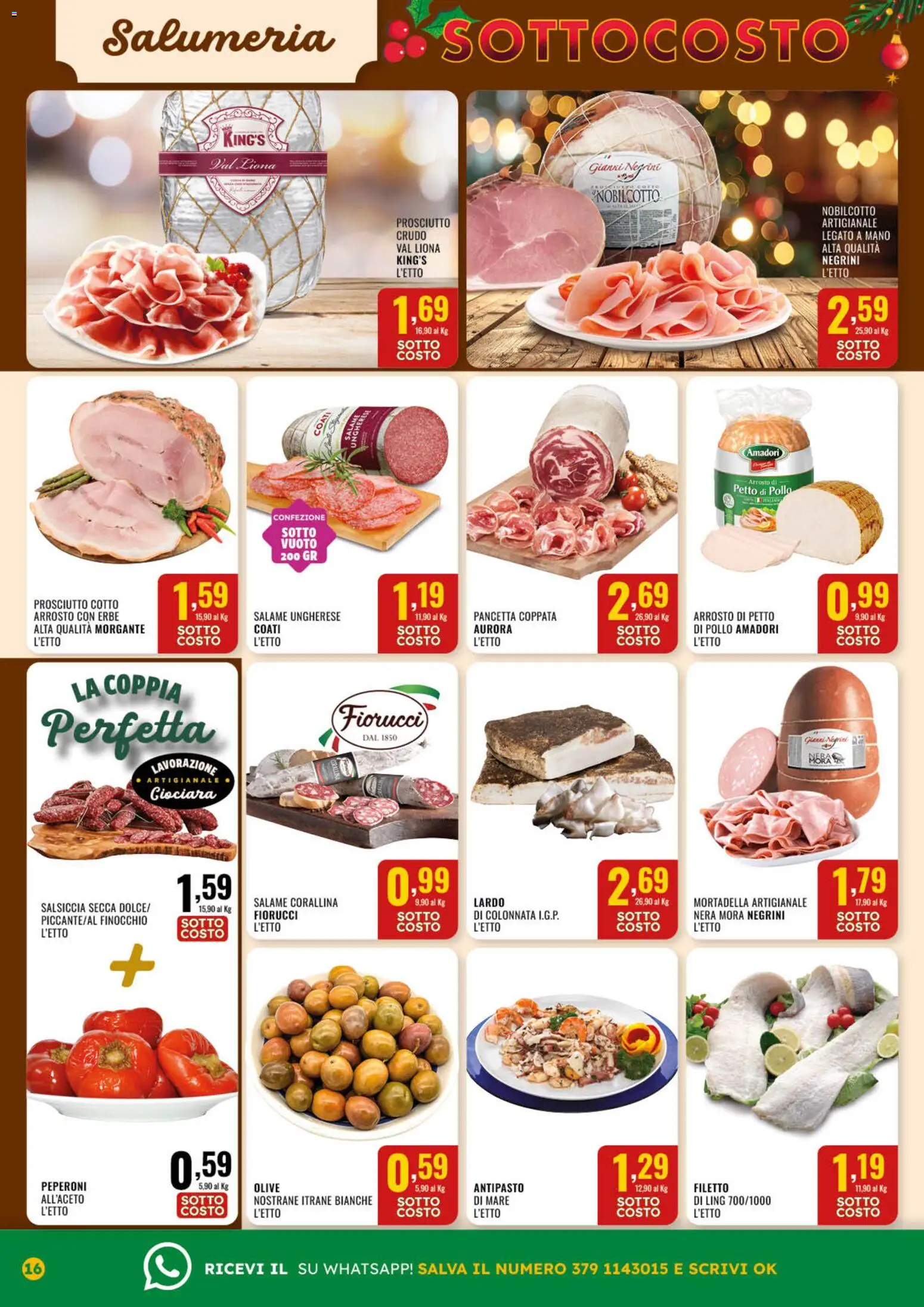 Volantino GECOP del 01.12.2025 | Pagina: 16 | Prodotti: Petto di Pollo, Pollo, Pancetta, Olive