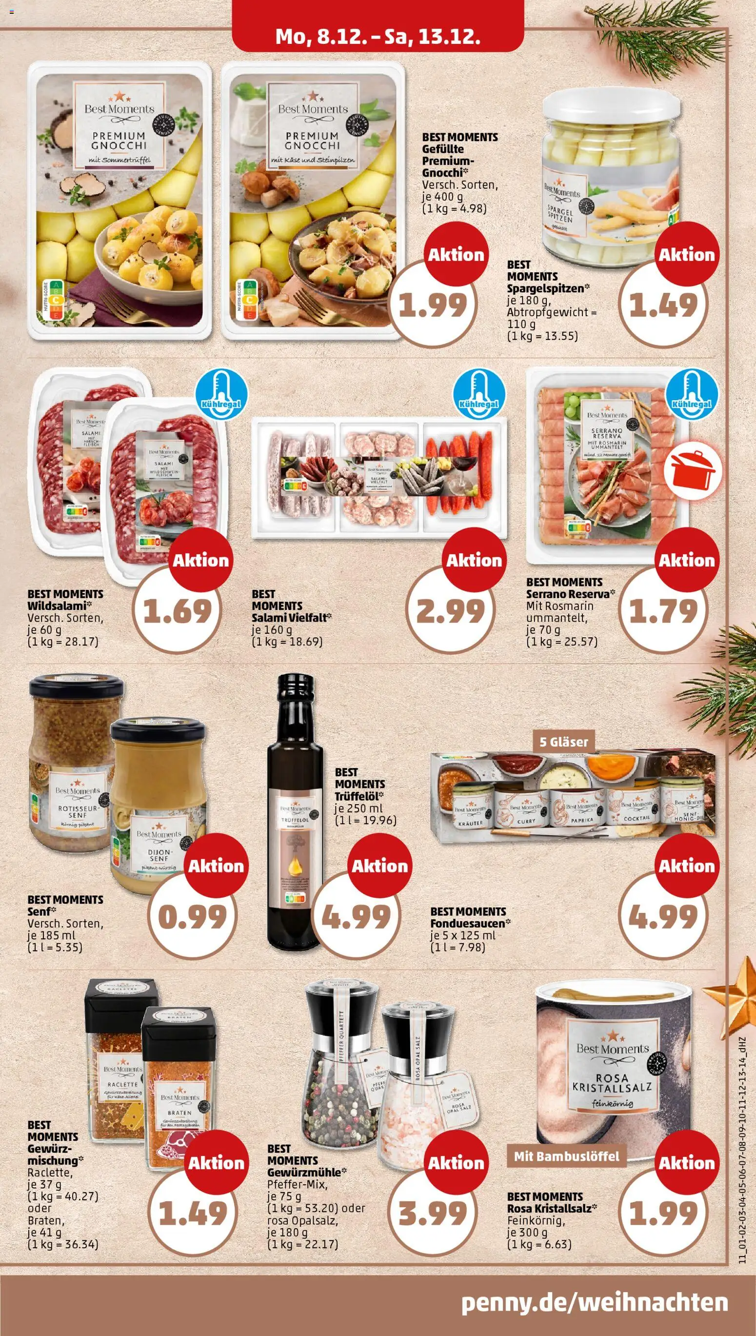 Penny Prospekt 	 – gültig ab 08.12.2025 | Seite: 13 | Produkte: Spargel, Paprika, Salz, Fleisch
