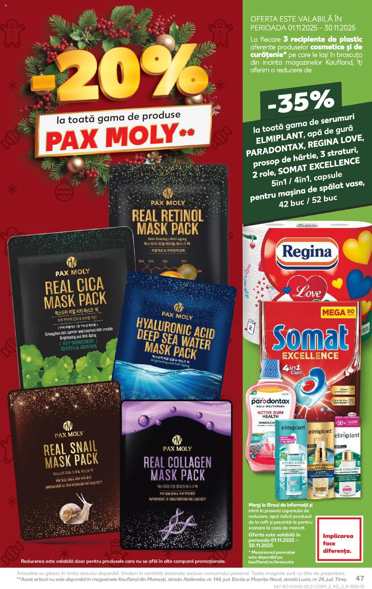 Kaufland RO akciós ujság - amely érvényes a következő dátumtól: 05.11.2025 | Oldal: 47 | Termékek: Somat