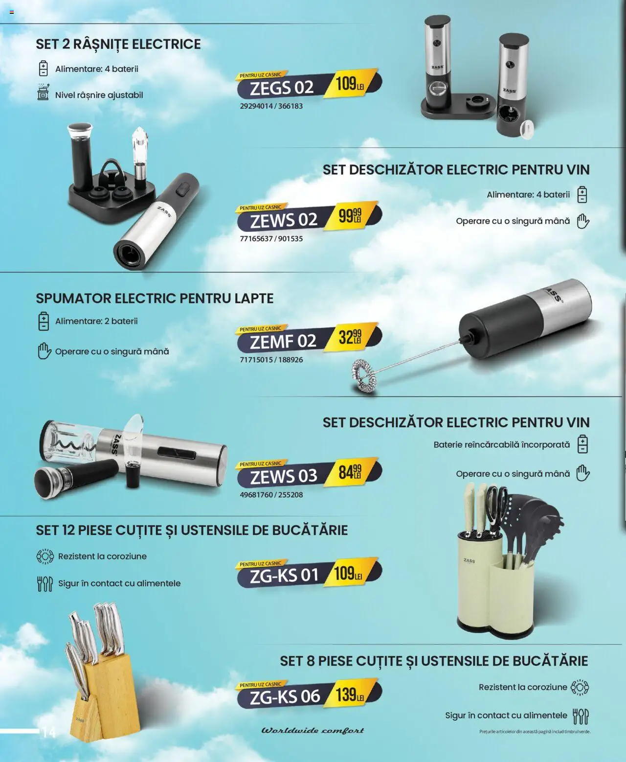 Catalog Selgros - Zass – valabil de la 01.08.2025 | Pagină: 14 | Produse: Bucătărie, Baterii, Lapte, Vin