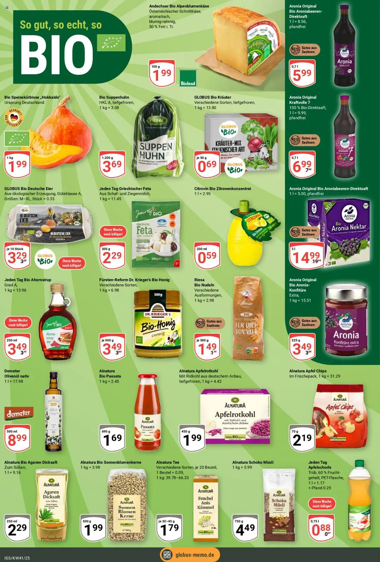 Globus Prospekt 	 – gültig ab 06.10.2025 | Seite: 14 | Produkte: Feta, Olivenol, Sirup, Nudeln