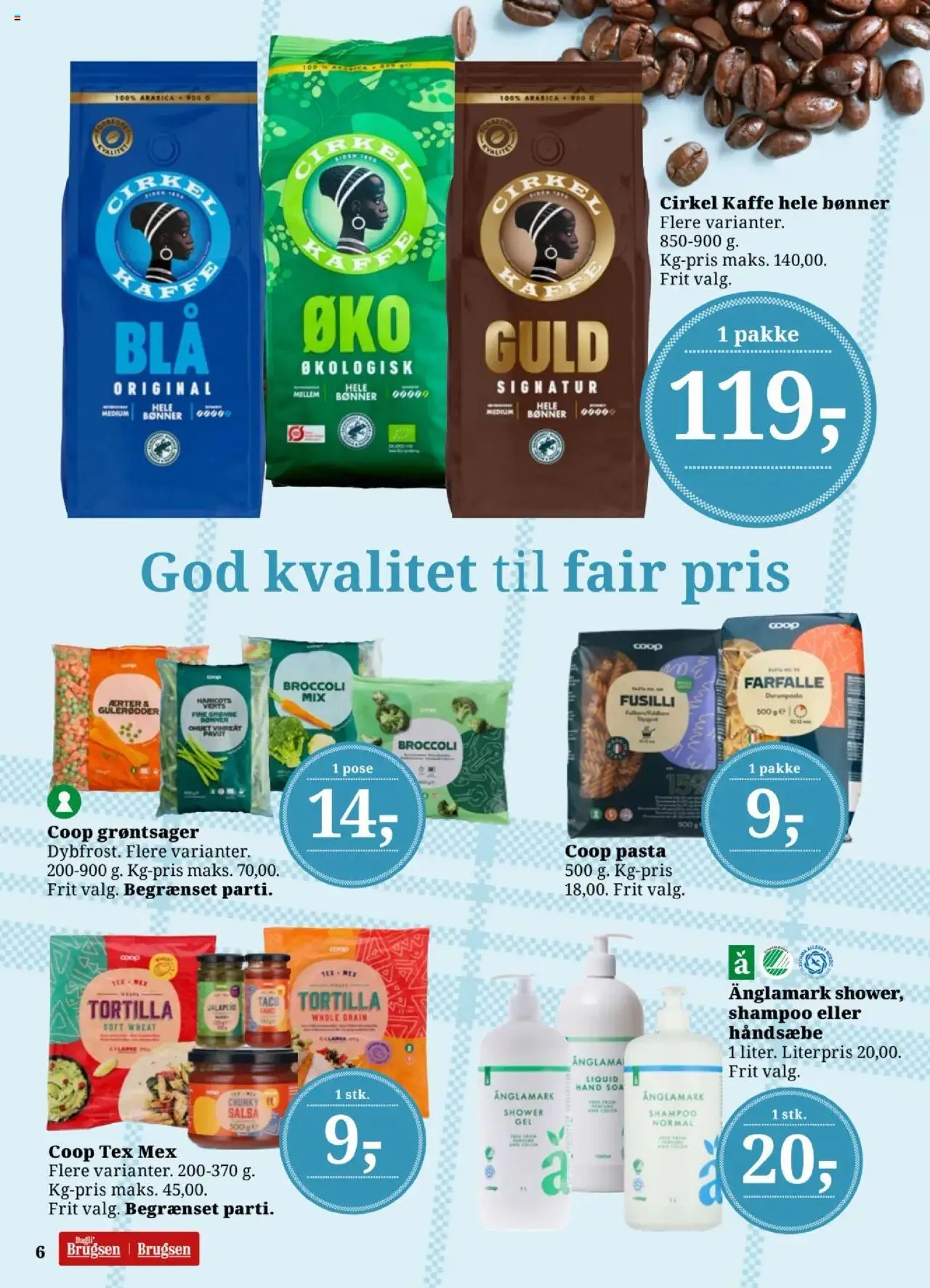 Dagli'Brugsen tilbudsavis – gyldig fra 10.10.2025 | Side: 7 | Produkter: Shampoo, Pasta, Gulerødder, Broccoli