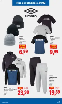 LIDL leidinys galioja nuo 29.12.2025 | Puslapis: 29 | Prekių: Kepurė, Sportinės kelnės, Marškinėliai, Džemperis