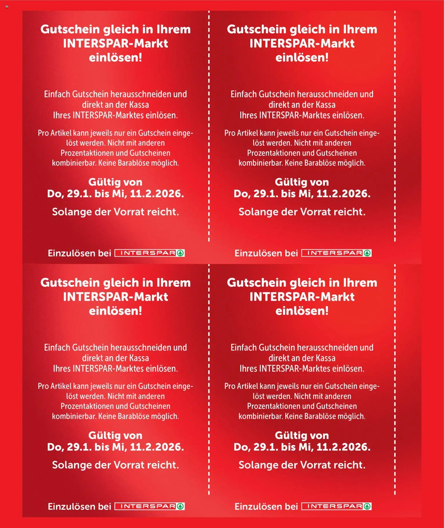 Interspar - Österreich Gutscheinheft gültig ab 29.01.2026 | Seite: 12