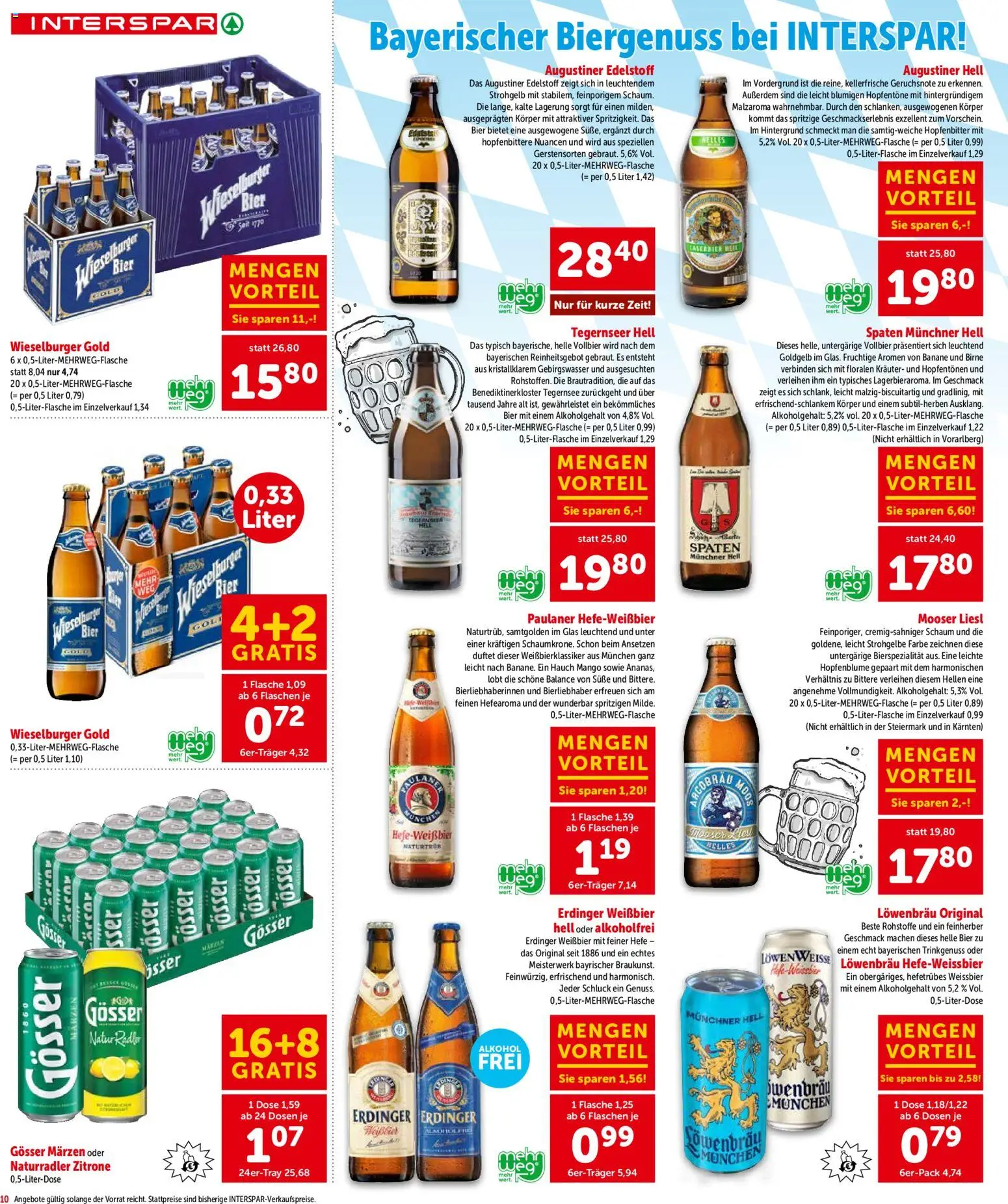 Interspar Flugblatt- Wien gültig ab 16.04.2026 | Seite: 11 | Produkte: Zitrone, Mango, Birne, Bier