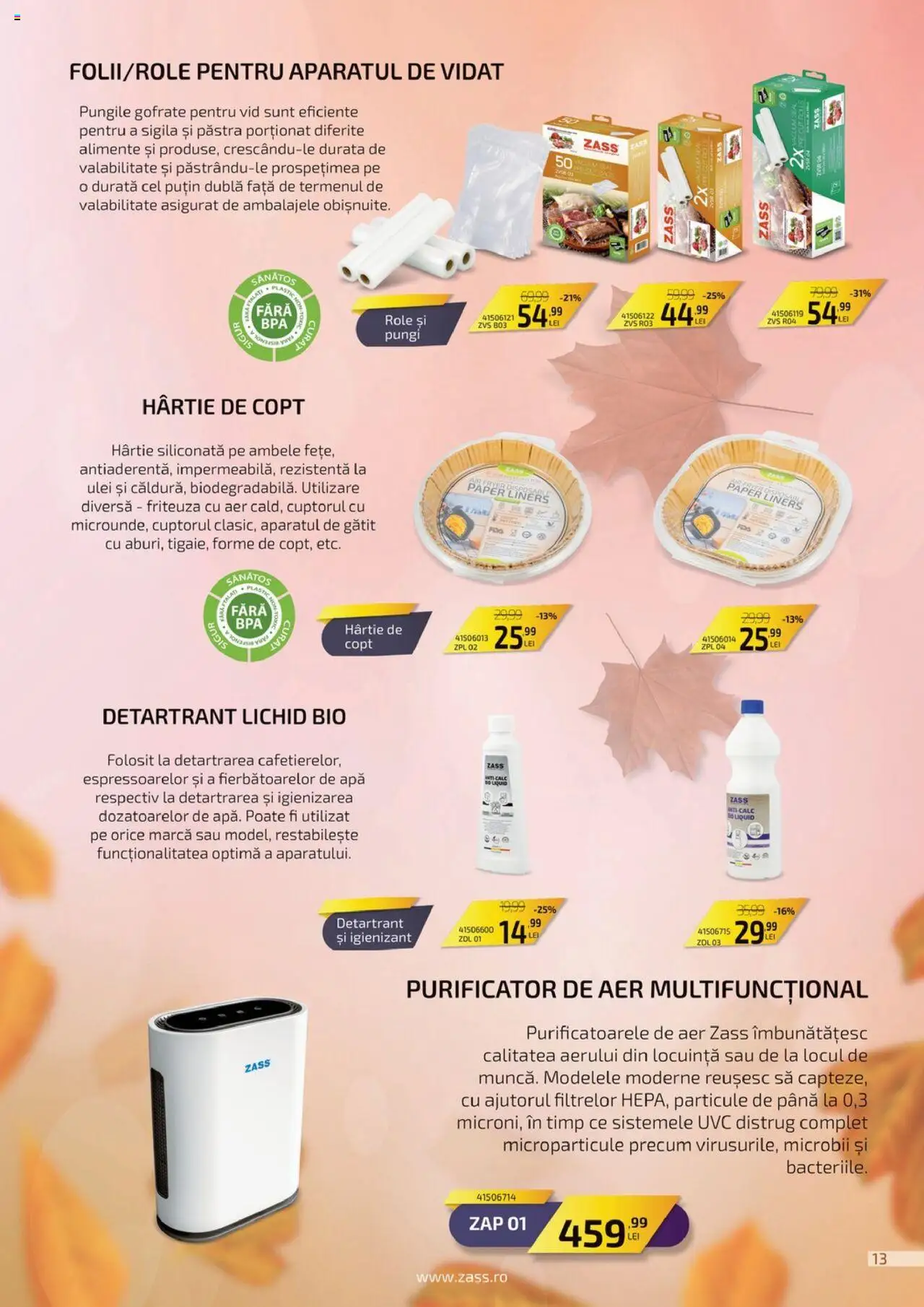 Noul catalog Carrefour – valabil de la 23.09.2025 | Pagină: 13 | Produse: Şerit ödül, Purificator De Aer, Role, Apă