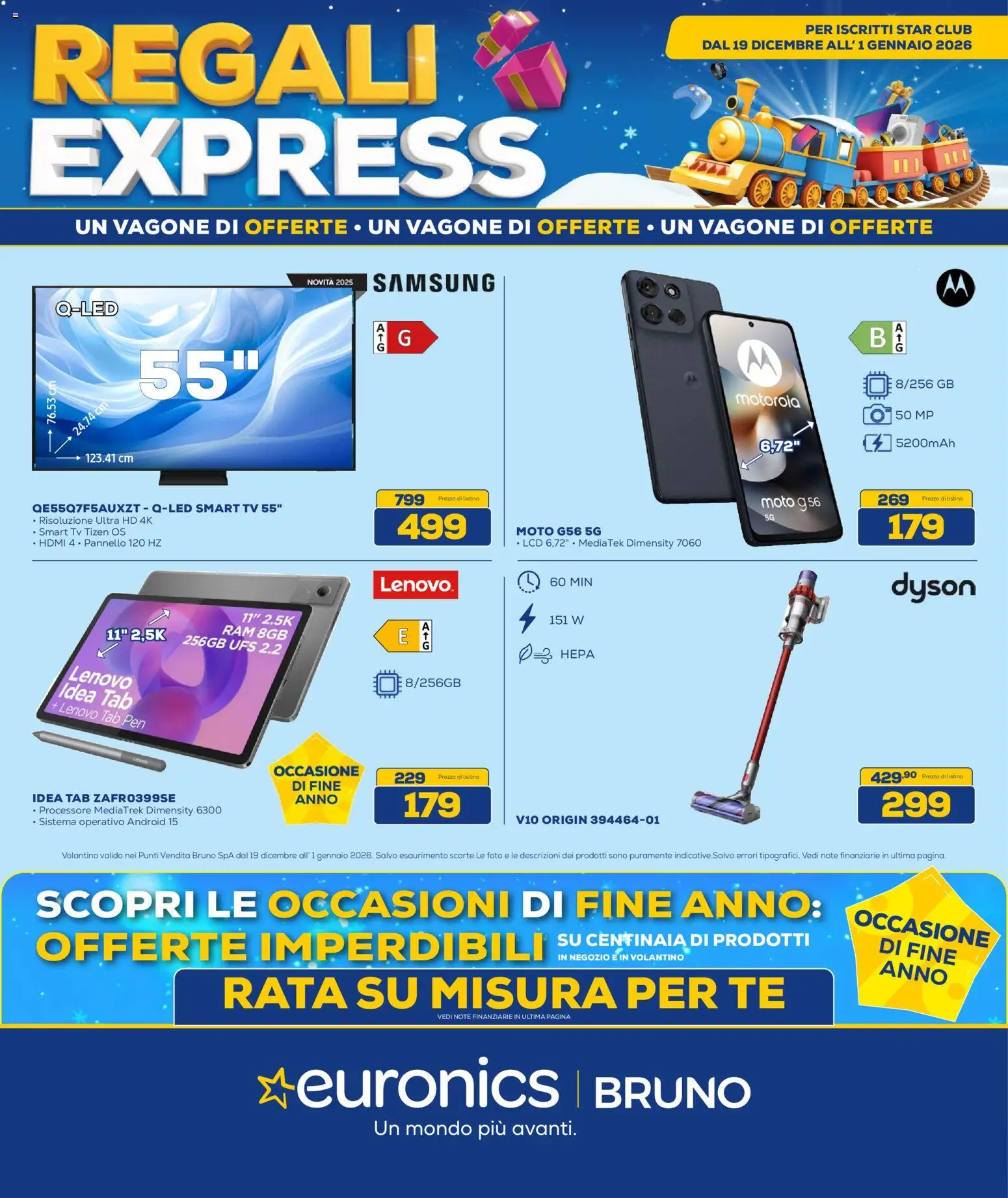 Volantino Euronics del 19.12.2025 | Pagina: 1 | Prodotti: Tè, TV, Dyson, Samsung