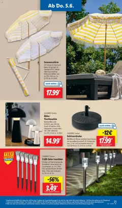 Lidl - Bremen - gültig ab dem 02.06.2025 | Seite: 31 | Produkte: Schirmständer, Wasser, Sonnenschirm