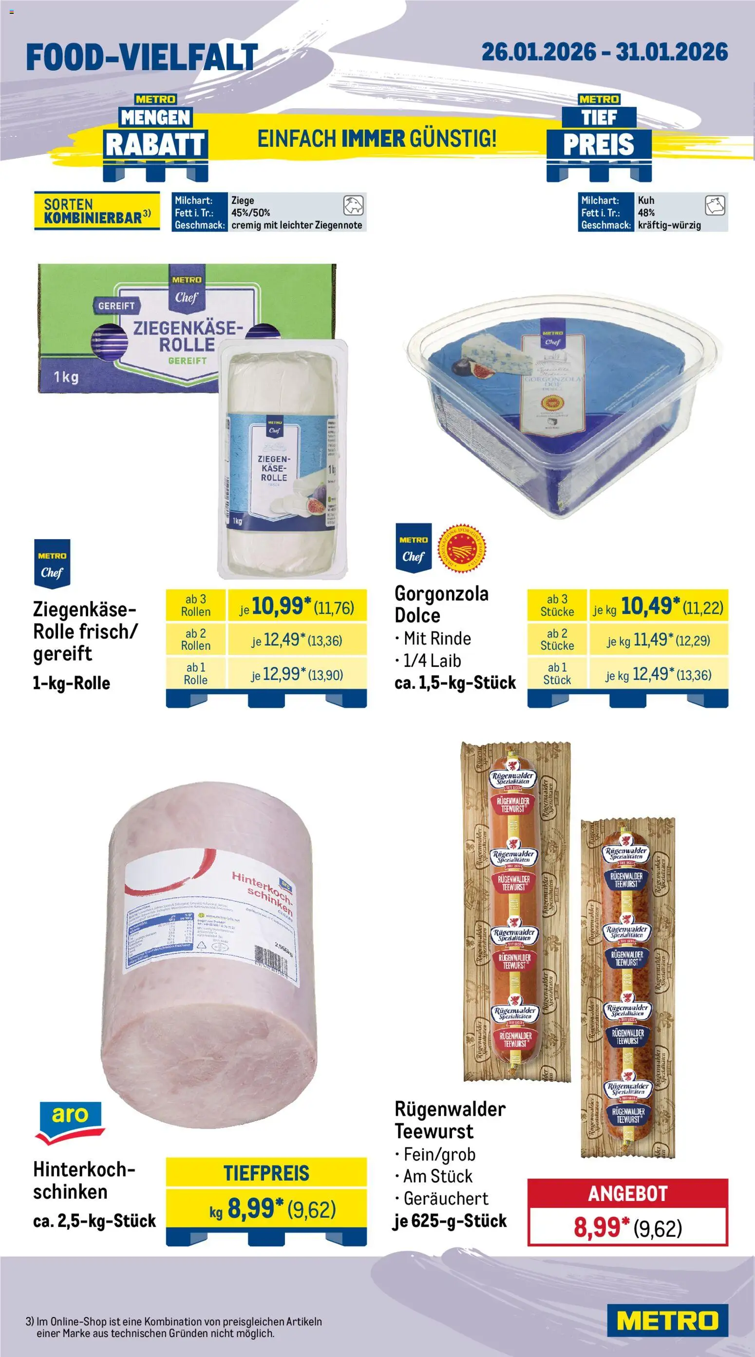 Metro Wochen-Angebote Gastro – gültig ab 26.01.2026 | Seite: 12 | Produkte: Käse, Ziegenkäse, Schinken