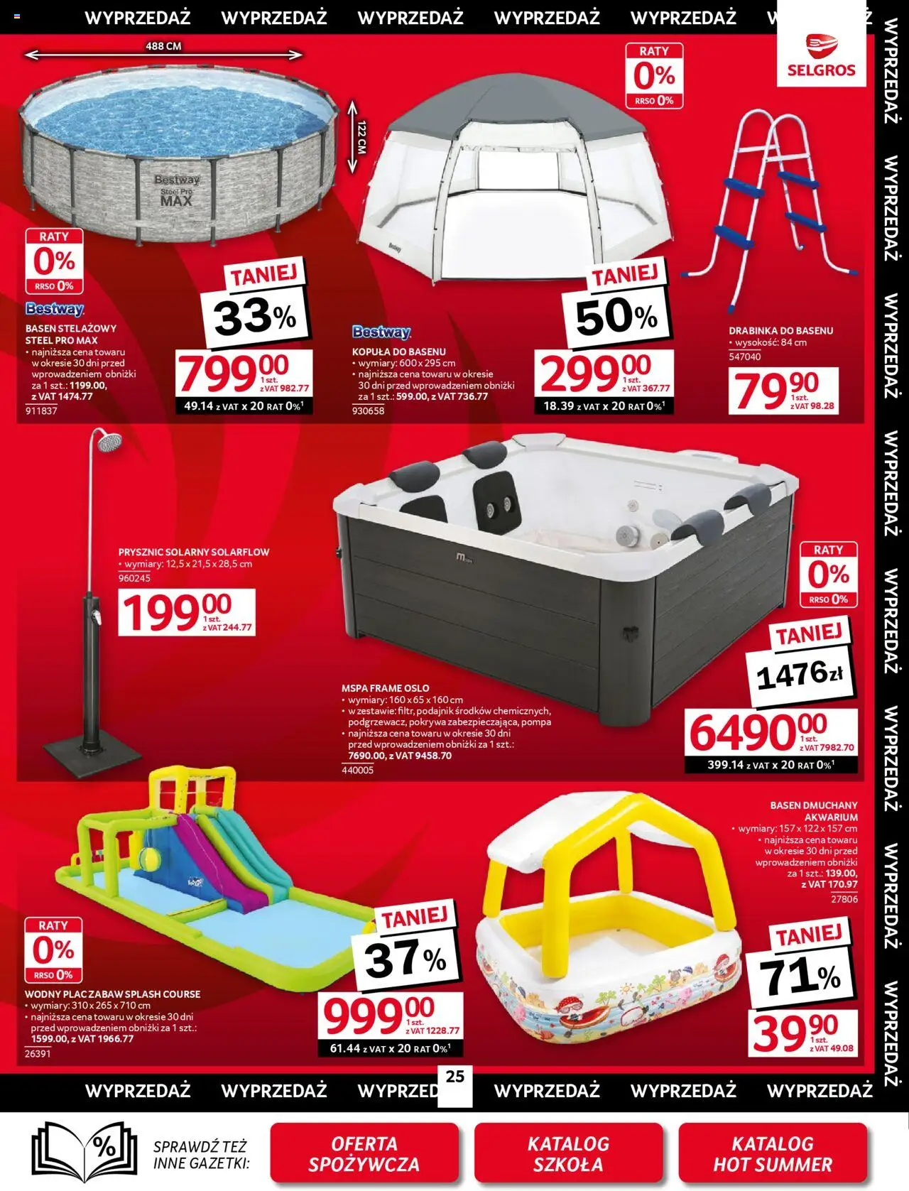 Selgros cash&carry Gazetka - Oferta przemysłowa od 14.08.2025 | Strona: 27 | Produkty: Basen, Akwarium, Prysznic
